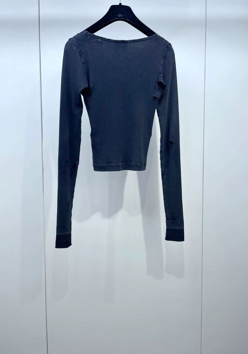 Balenciaga Balenciaga Deep Smoky Gray Vintage Hole Mended Slim Fit To Size XS / US 0-2 / IT 36-38 - 2 Thumbnail