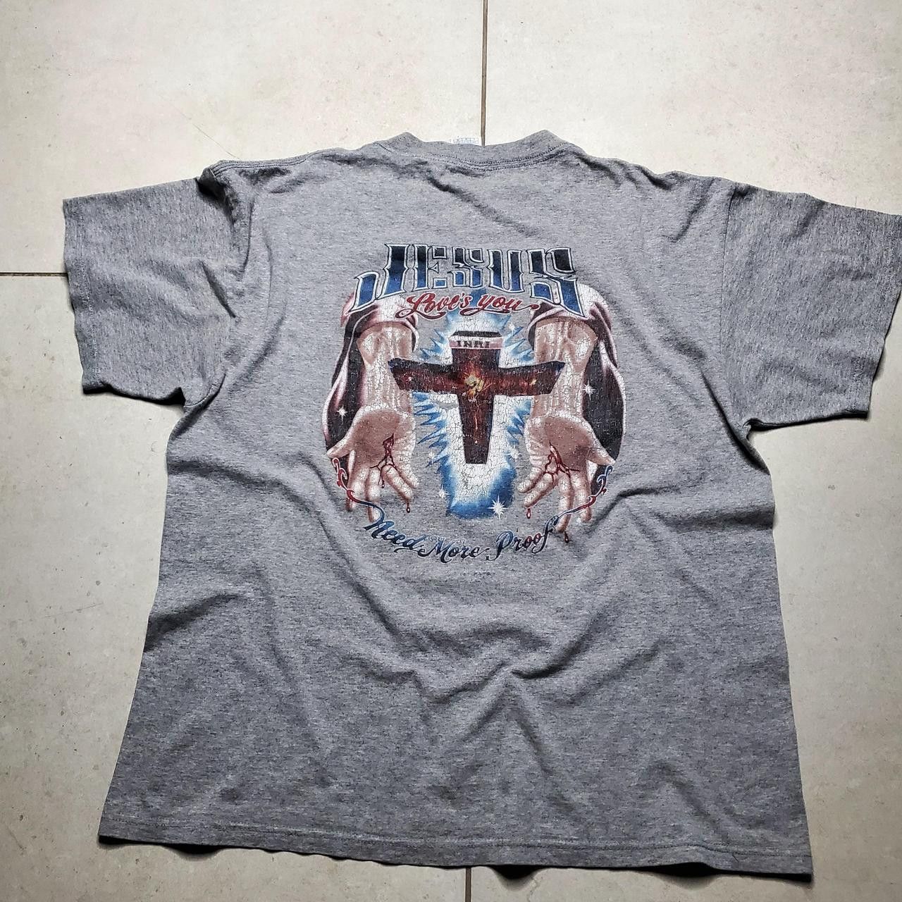 Delta Vintage 90s jesus Christ gangster chicano tee shirt Size US L / EU 52-54 / 3 - 2 Thumbnail