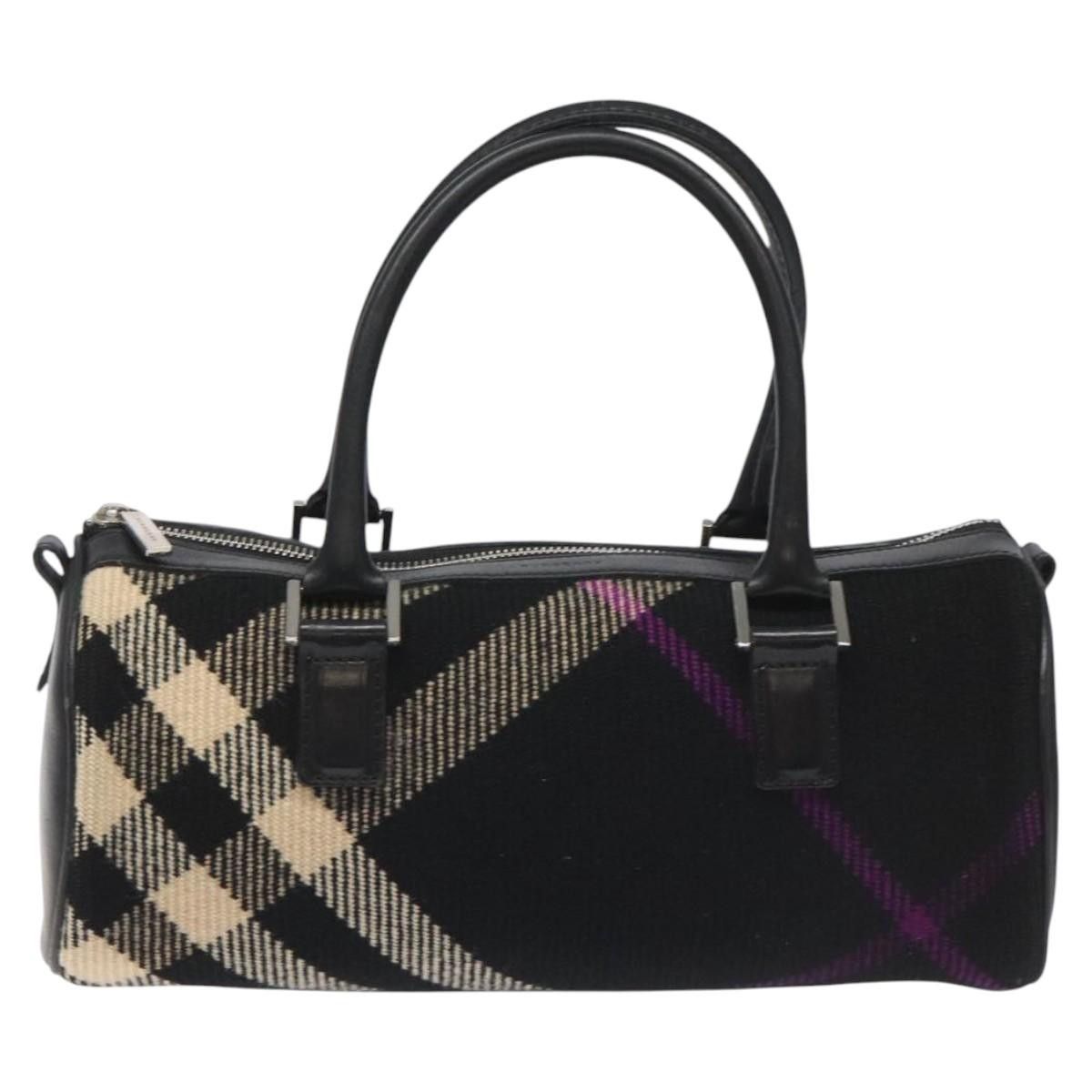 Burberry Supernova Check Black Wool Handbag (Pre-Owned) Size ONE SIZE - 1 Thumbnail