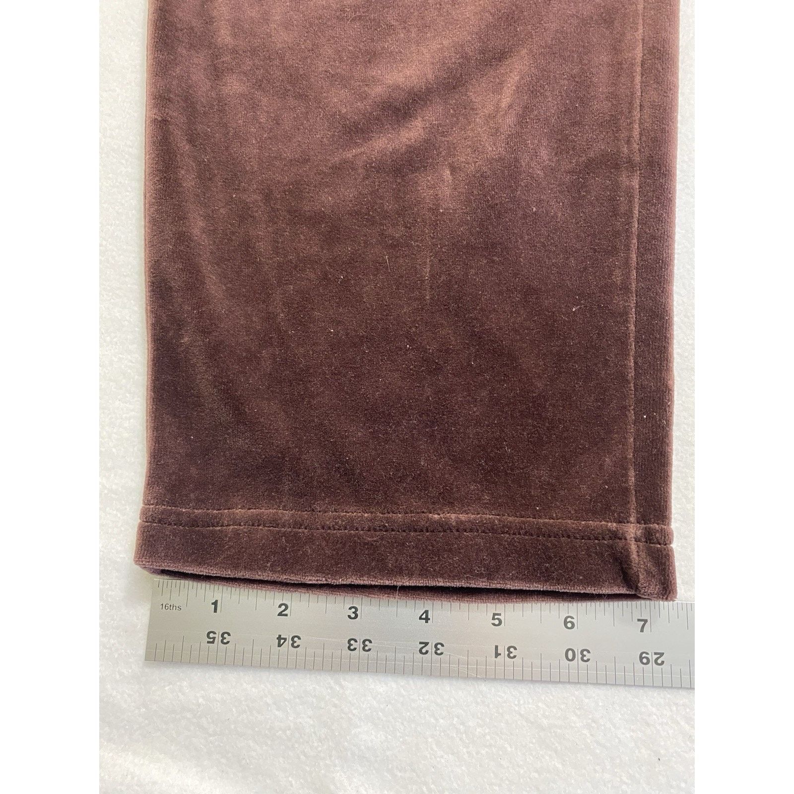 Basic Editions Vintage Womens Medium Dark Brown Velour Tracksuit Set Y2K Size 27" / US 4 / IT 40 - 12 Thumbnail