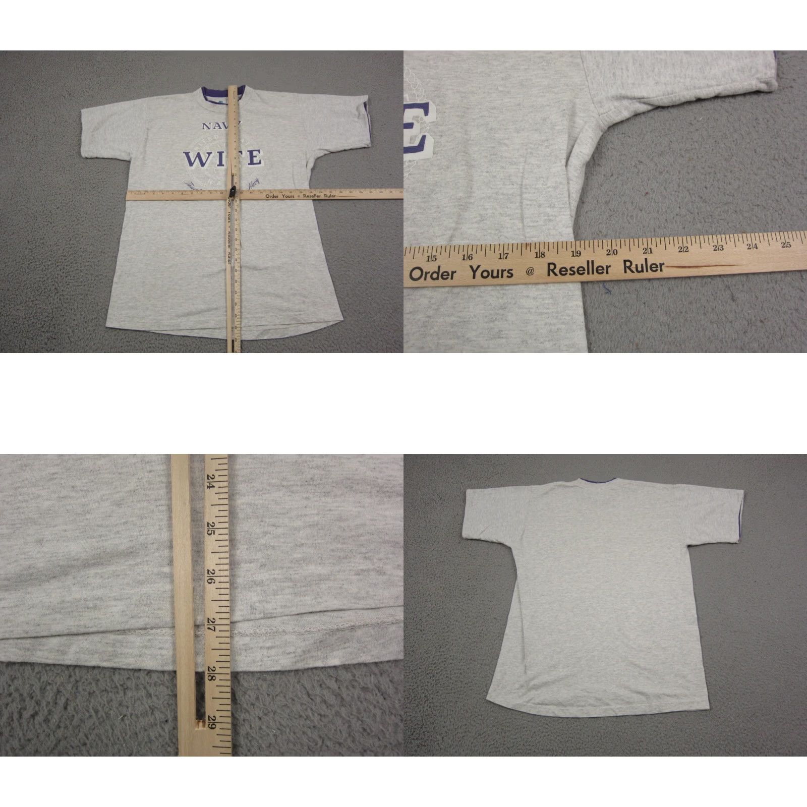 Vintage Vintage Navy Wife Shirt Womens L Gray Cotton Military Graphic Made in USA Size L / US 10 / IT 46 - 8 Thumbnail