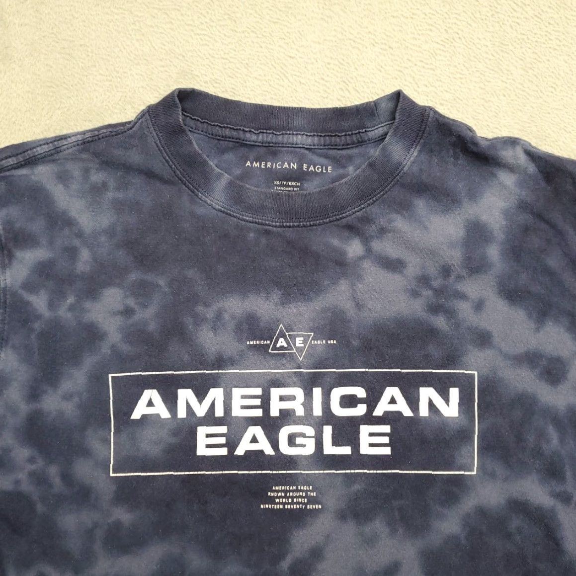 American Eagle Outfitters VINTAGE American Eagle Outfitters Shirt Men XS Blue Tie Dye Crewneck Log Spellout Casual Size US XS / EU 42 / 0 - 2 Thumbnail