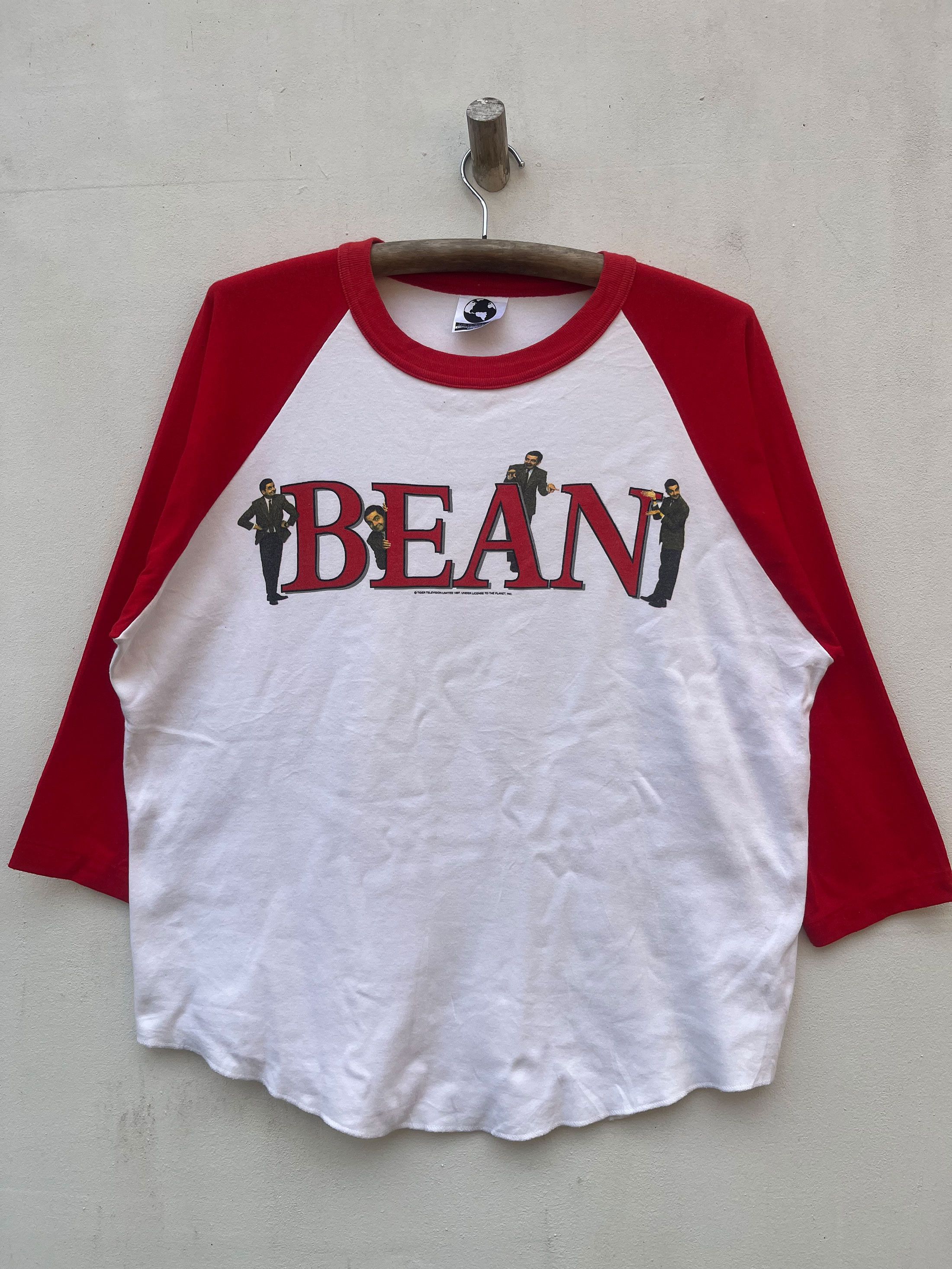 Arts & Science Vintage Mr Bean Sitcom Movie Film Funny 90s Raglan Baseball Size US L / EU 52-54 / 3 - 1 Thumbnail