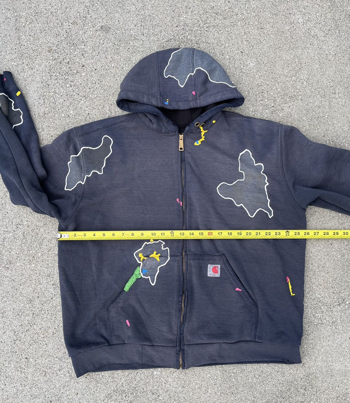 Carhartt Vintage Carhartt Zip Up Hoodie Sun Fade Distressed Thermal Size US L / EU 52-54 / 3 - 6 Thumbnail