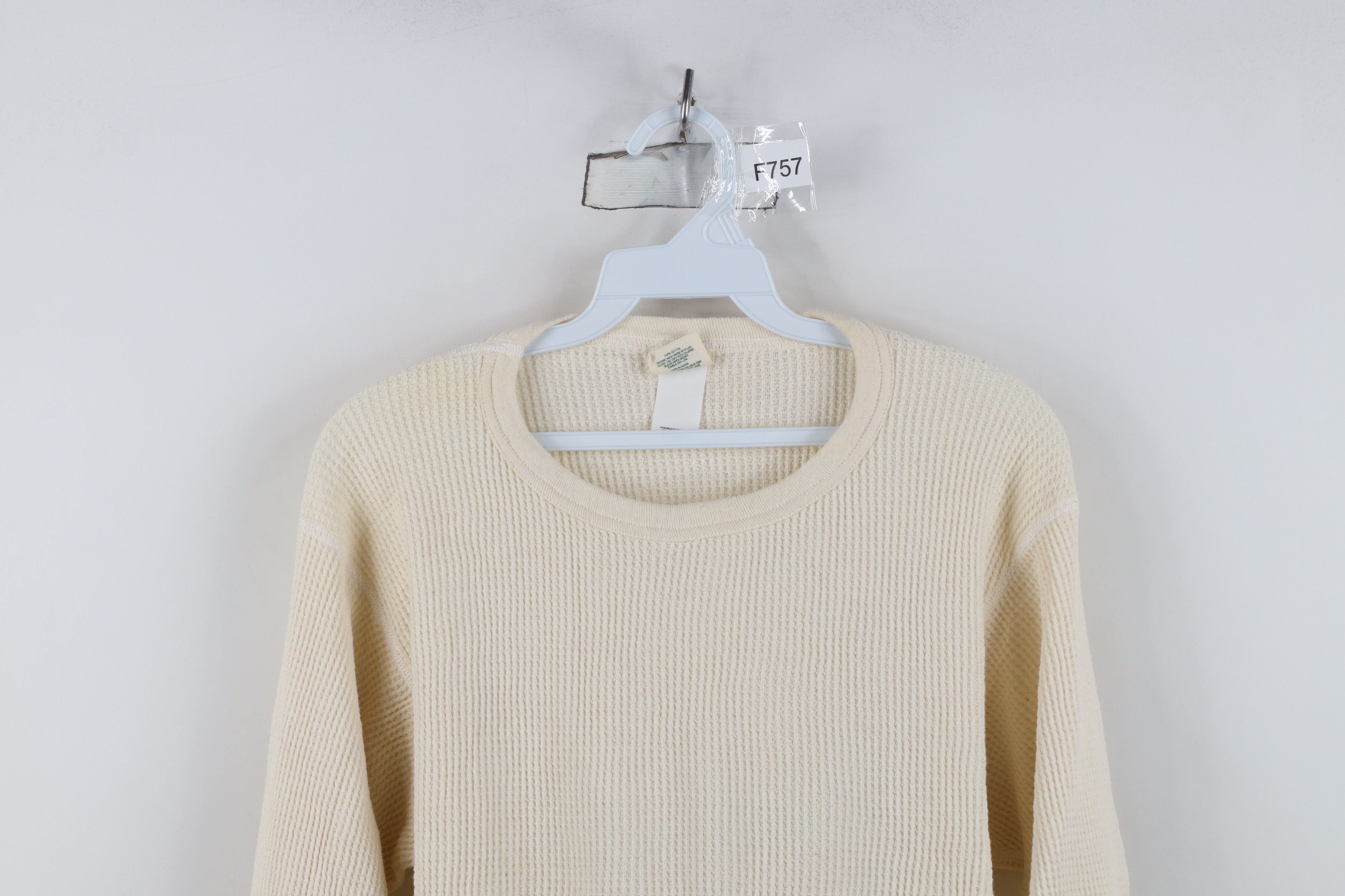 Vintage Vintage 90s Streetwear Waffle Knit Long Sleeve T-Shirt Size US XL / EU 56 / 4 - 2 Thumbnail