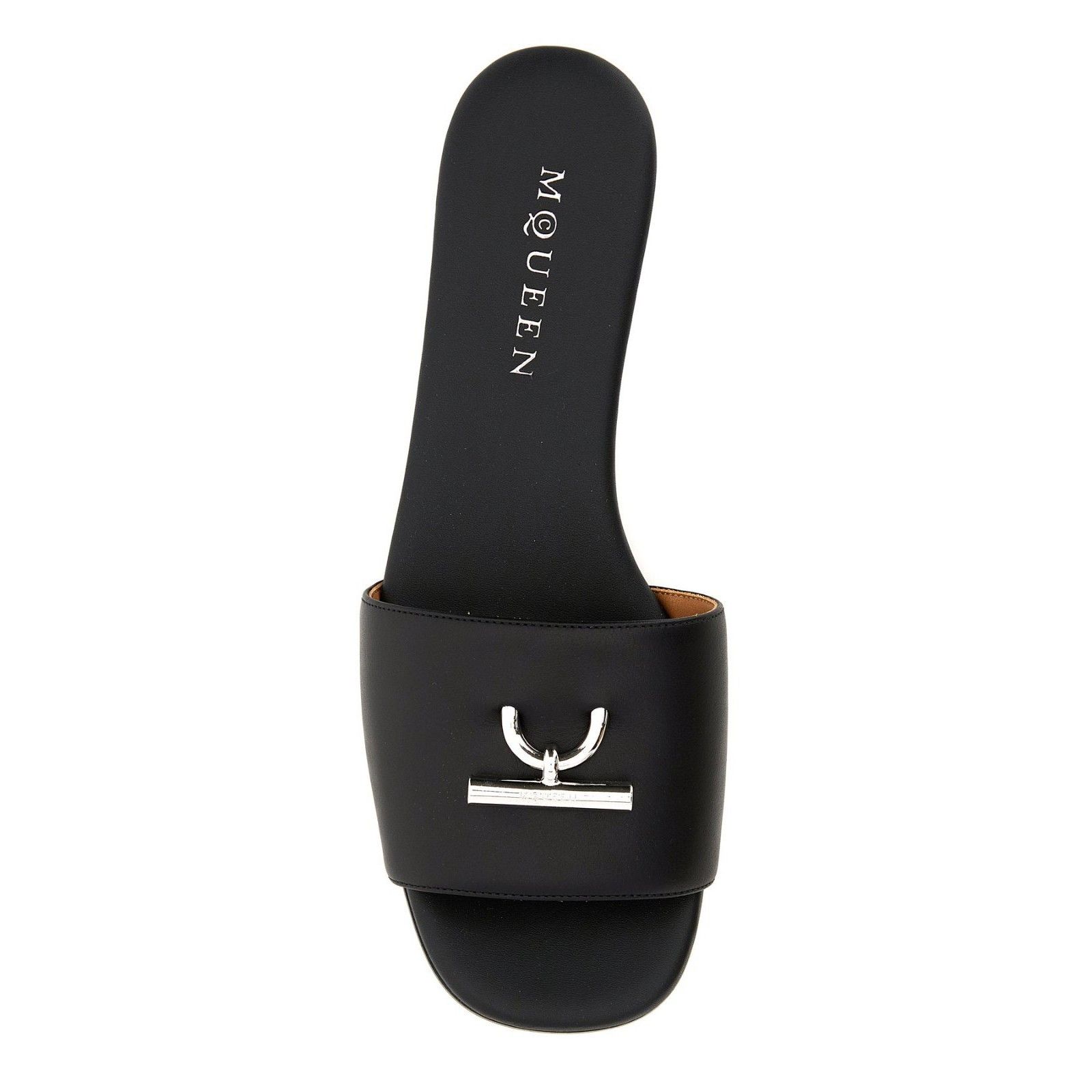 Alexander McQueen ALEXANDER MCQUEEN Black Leather Slippers New & Authentic (Wo Size US 7 / IT 37 - 4 Thumbnail