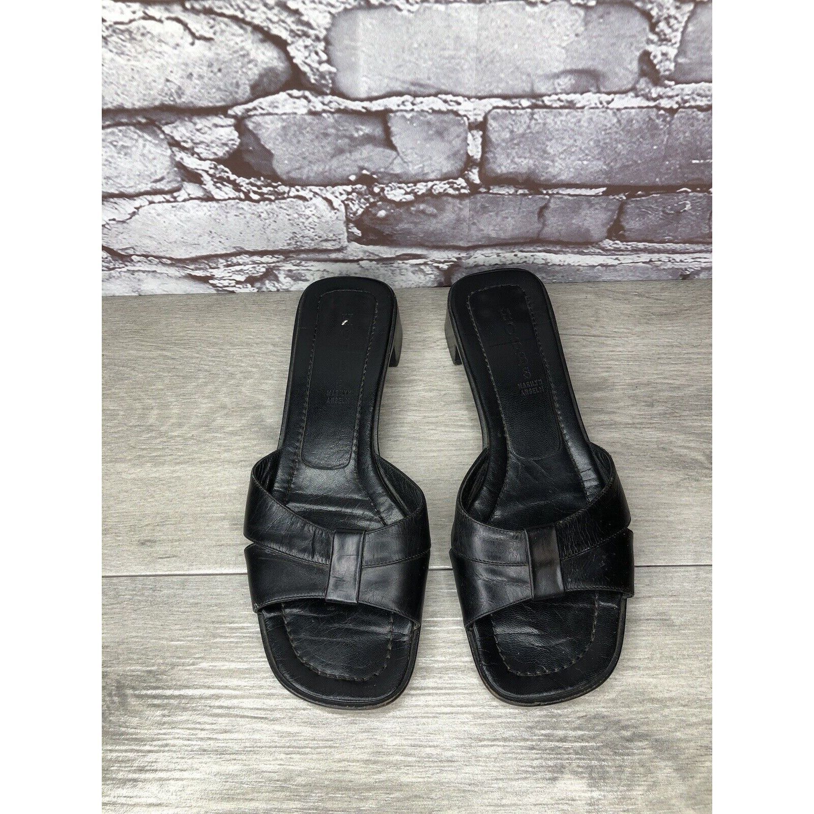 Hobbs London Hobbs Marilyn Anselm Black Leather Open Toe Strap Slides Hee Size US 8.5 / IT 38.5 - 13 Thumbnail