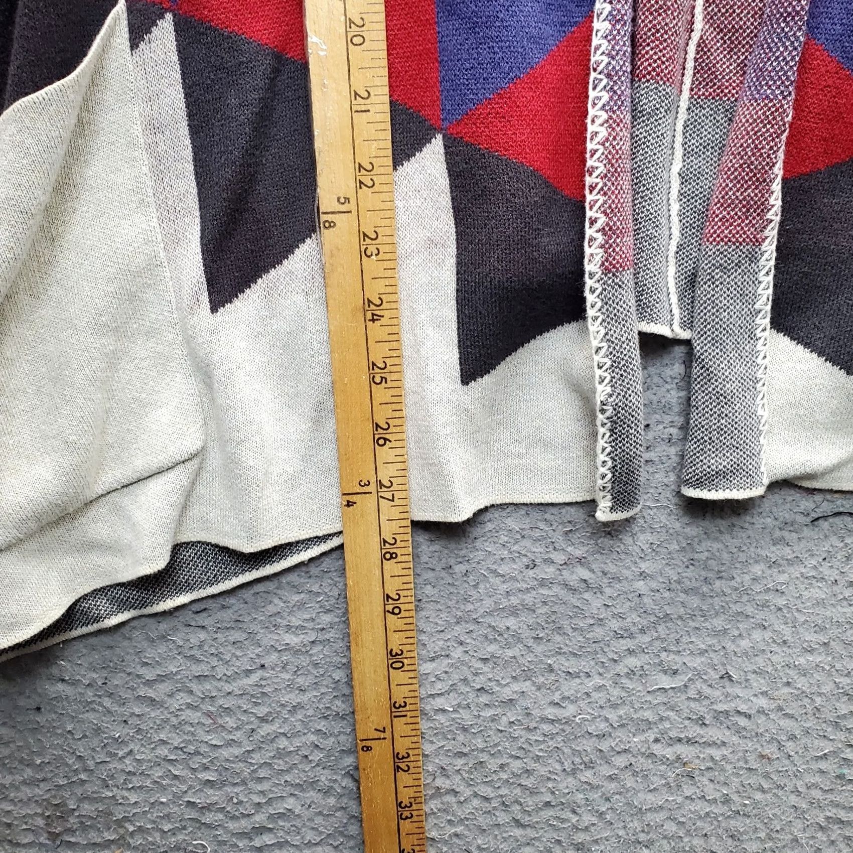 Billabong Billabong Womens Hooded Poncho Cardigan Aztec Multicolor Open Front M XS? Size M / US 6-8 / IT 42-44 - 3 Thumbnail