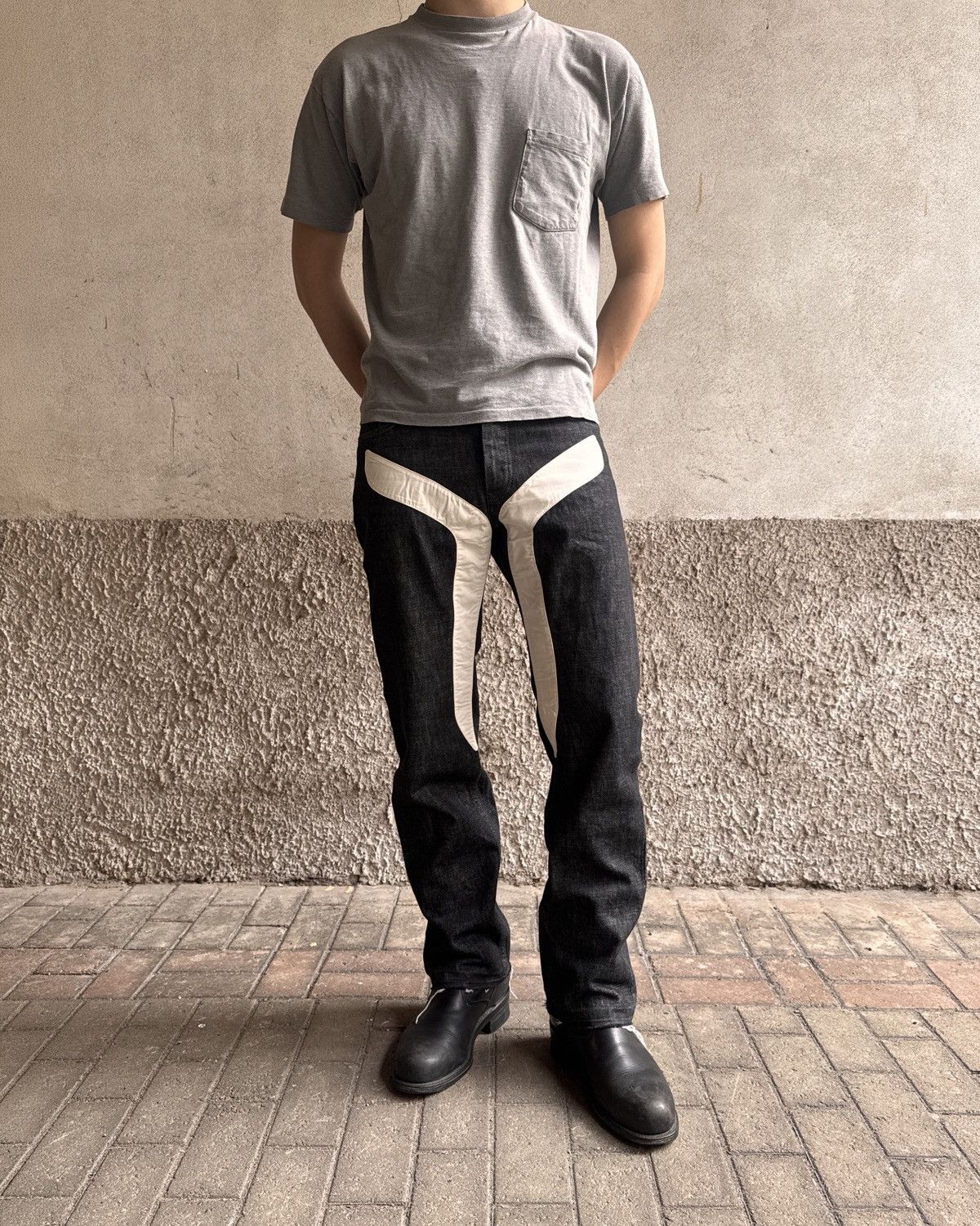 Helmut Lang Helmut Lang “Scissor” S/S 2003 Black Raw Denim Size US 30 / EU 46 - 6 Thumbnail