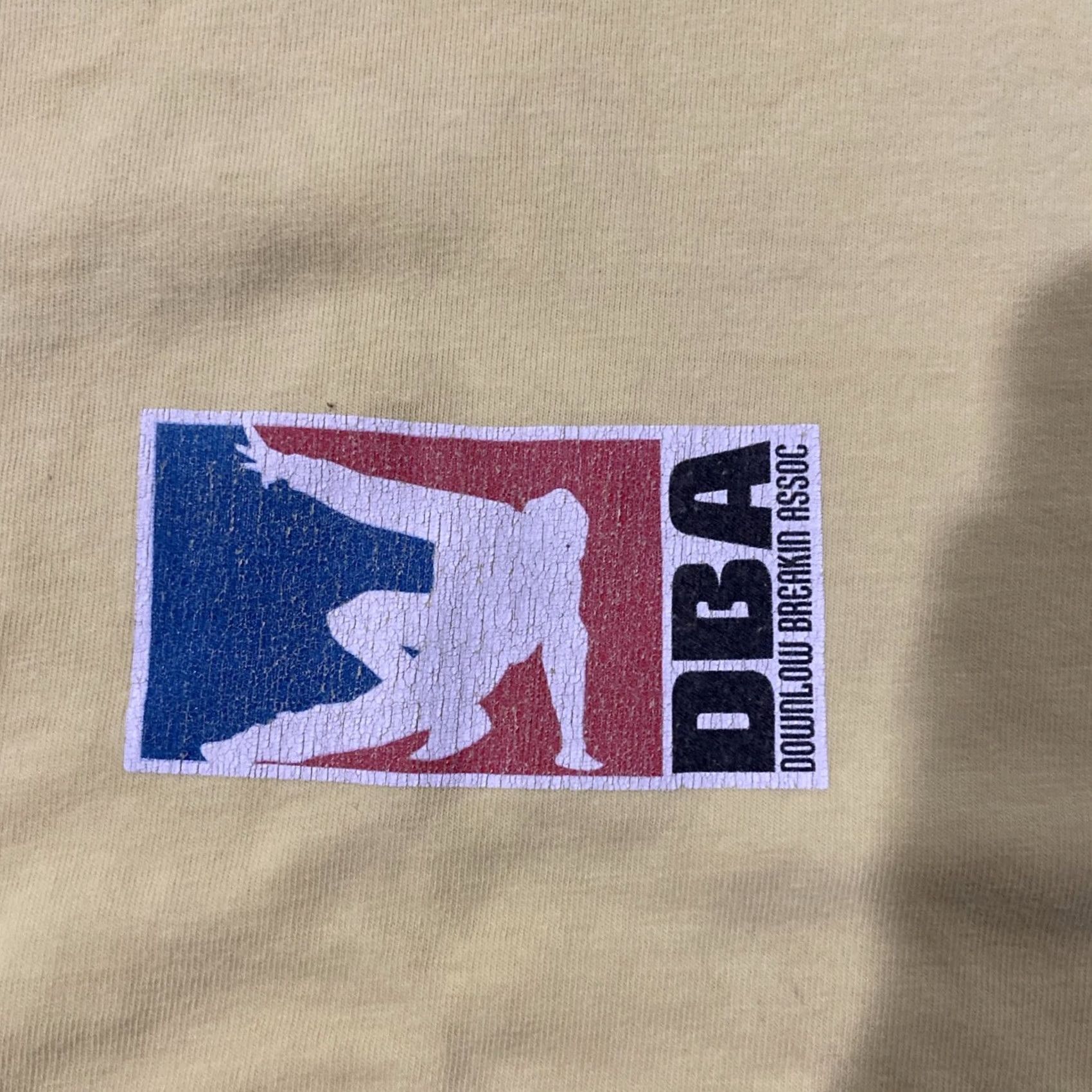 Vintage VINTAGE Screen Stars Breakdancing DBA Downlow Breakin Association XL Yellow Shirt Unisex 1980s Graphic Tee Hip Hop Short Sleeve Size US XL / EU 56 / 4 - 2 Thumbnail