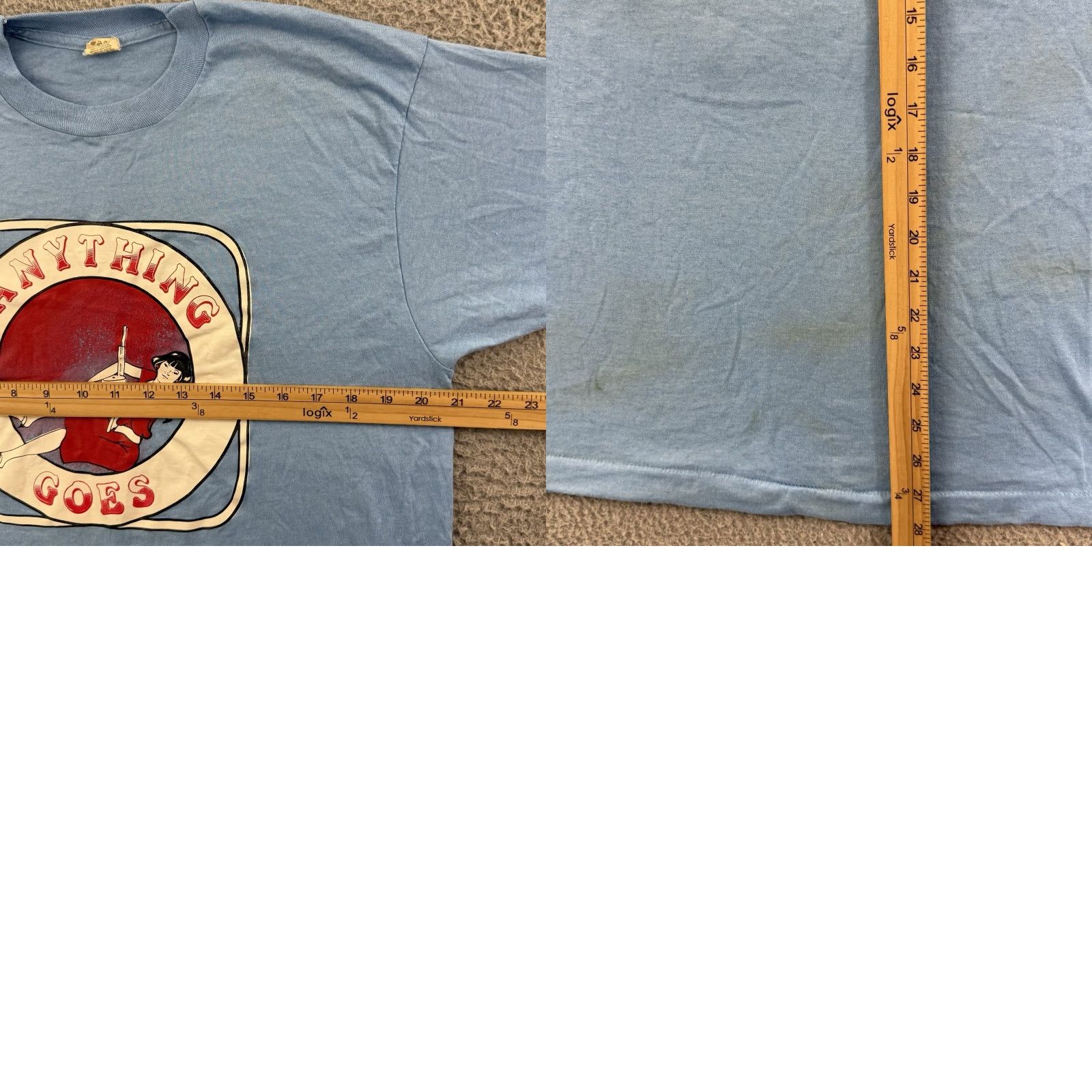 Vintage VINTAGE Screen Stars Broadway Shirt T-Shirt Adult Large Blue 80s Musical Short Sleeve Cotton Blend Graphic Print Crew Neck Men Size US L / EU 52-54 / 3 - 8 Thumbnail