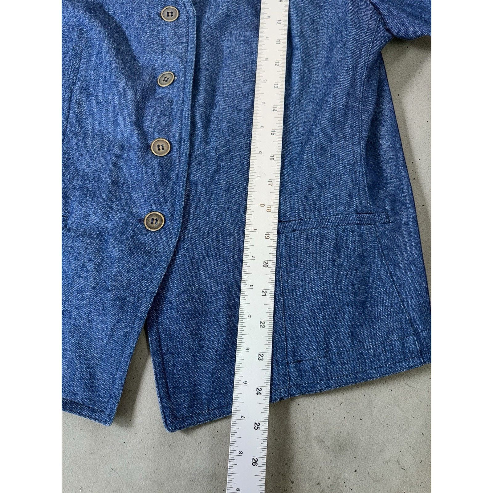 Guy Laroche Vintage Guy Laroche Pairs Denim Blazer Jacket Size M Size M / US 6-8 / IT 42-44 - 4 Thumbnail
