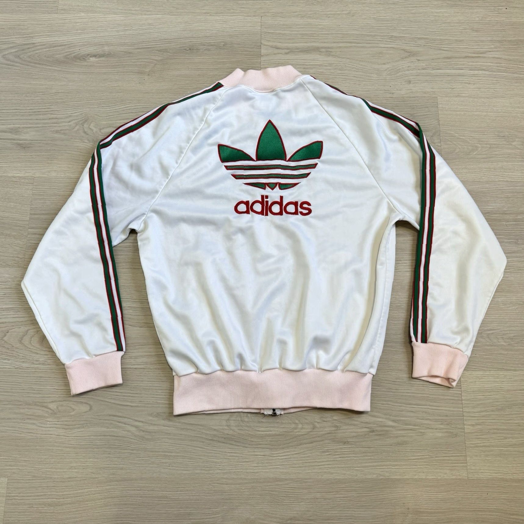 Adidas VINTAGE adidas Track Jacket Trefoil Men Jacket M Regular Red 80s Vintage Spring Fall Winter Summer Activewear Size US M / EU 48-50 / 2 - 2 Thumbnail