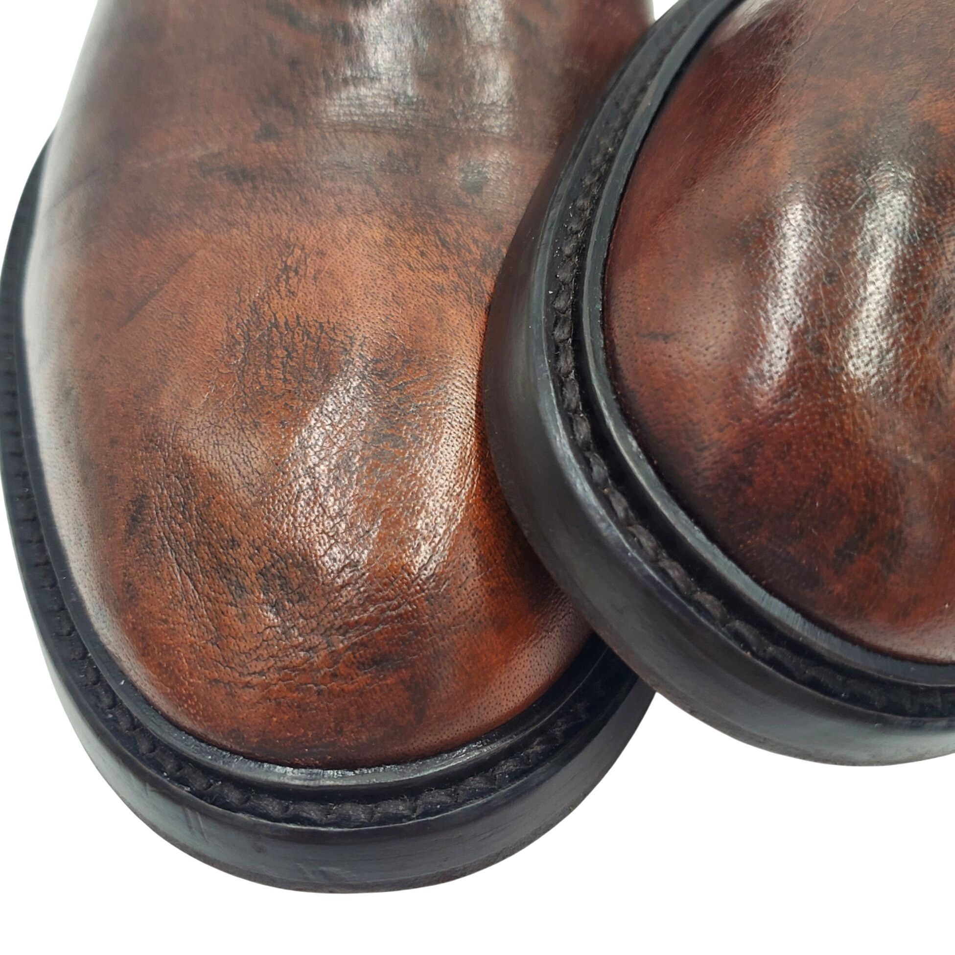 Jo Ghost Italy Jo Ghost Men's size 11 Brown Leather Round Toe Oxford Size US 11 / EU 44 - 5 Thumbnail