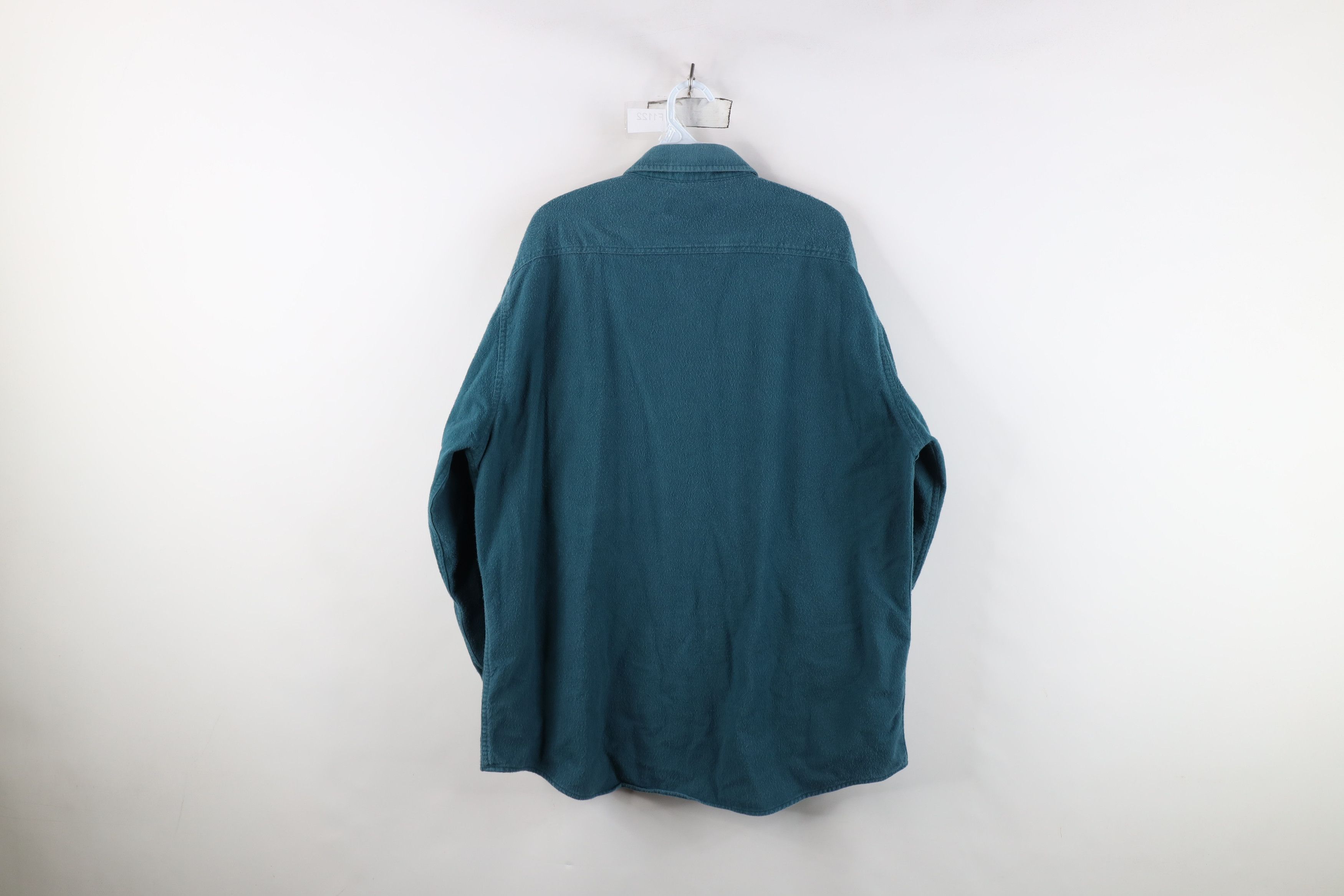 Vintage Vintage 90s Streetwear Cloth Collared Button Shirt Green Size US XL / EU 56 / 4 - 9 Thumbnail