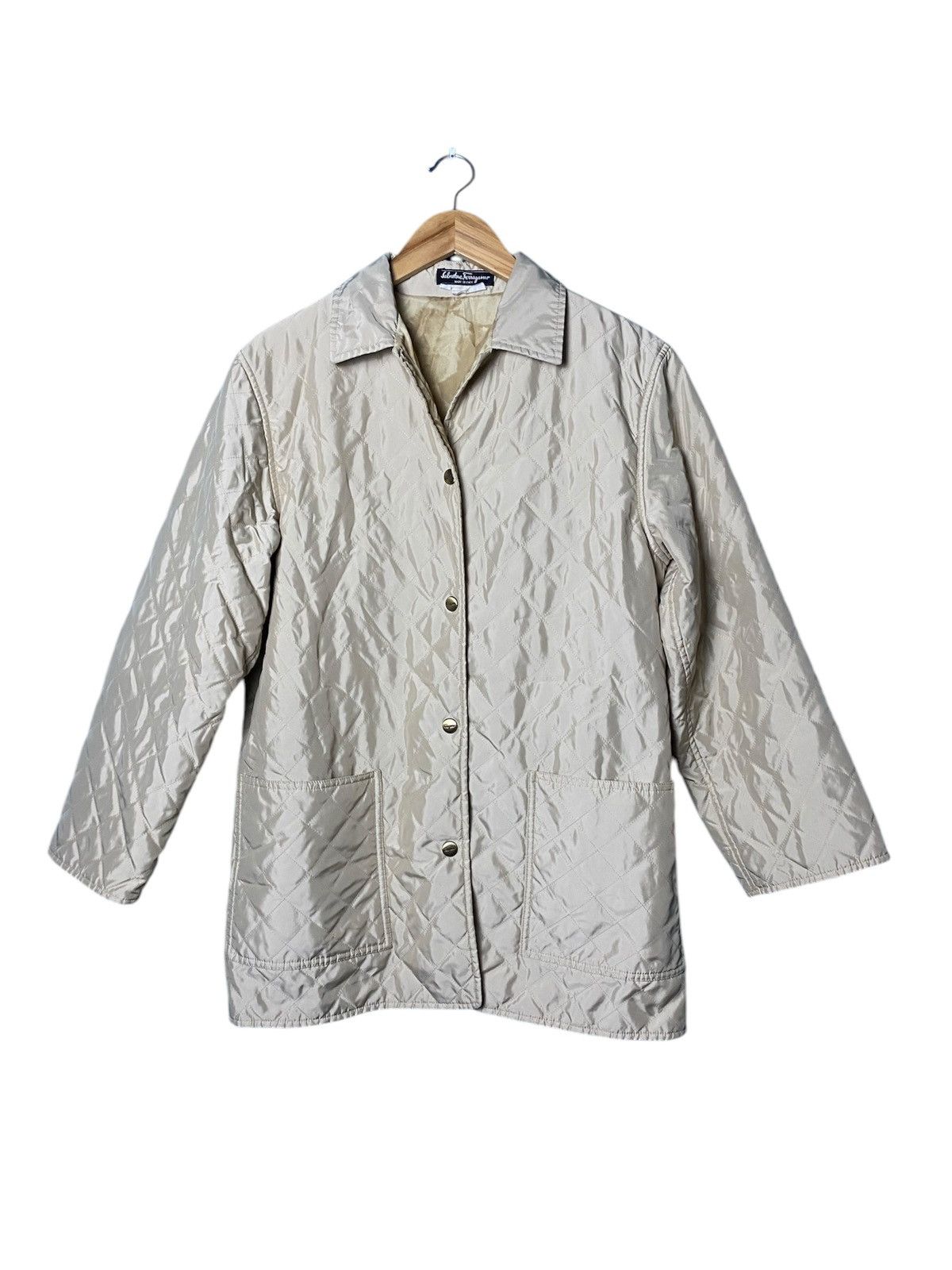 Designer × Salvatore Ferragamo × Vintage Salvatore Ferragamo Man Beige Coat Size US M / EU 48-50 / 2 - 1 Thumbnail