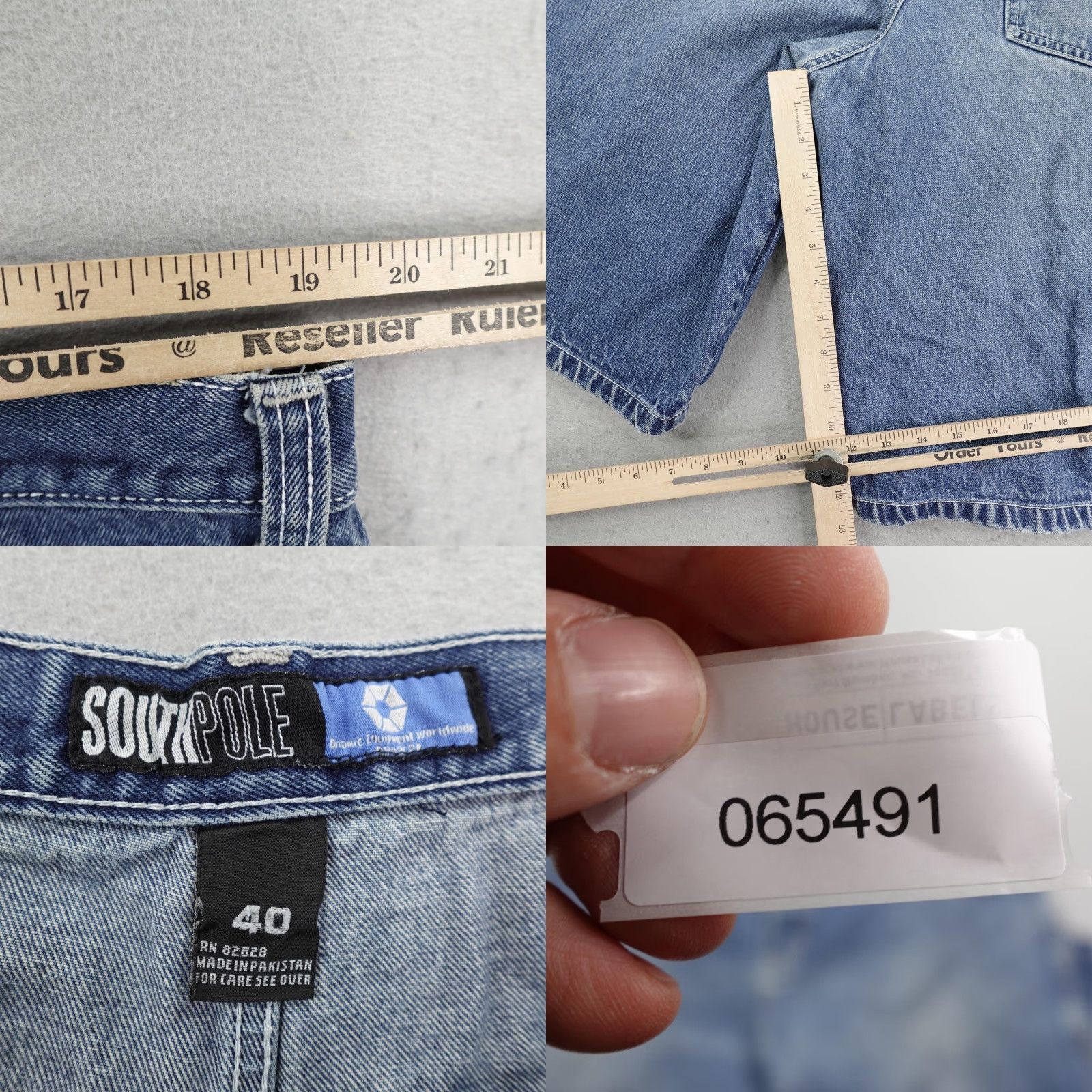 Southpole VINTAGE Southpole Shorts 40 Blue Denim Jean Jorts Baggy Carpenter Faded Y2K Mens Size US 40 / EU 56 - 8 Thumbnail