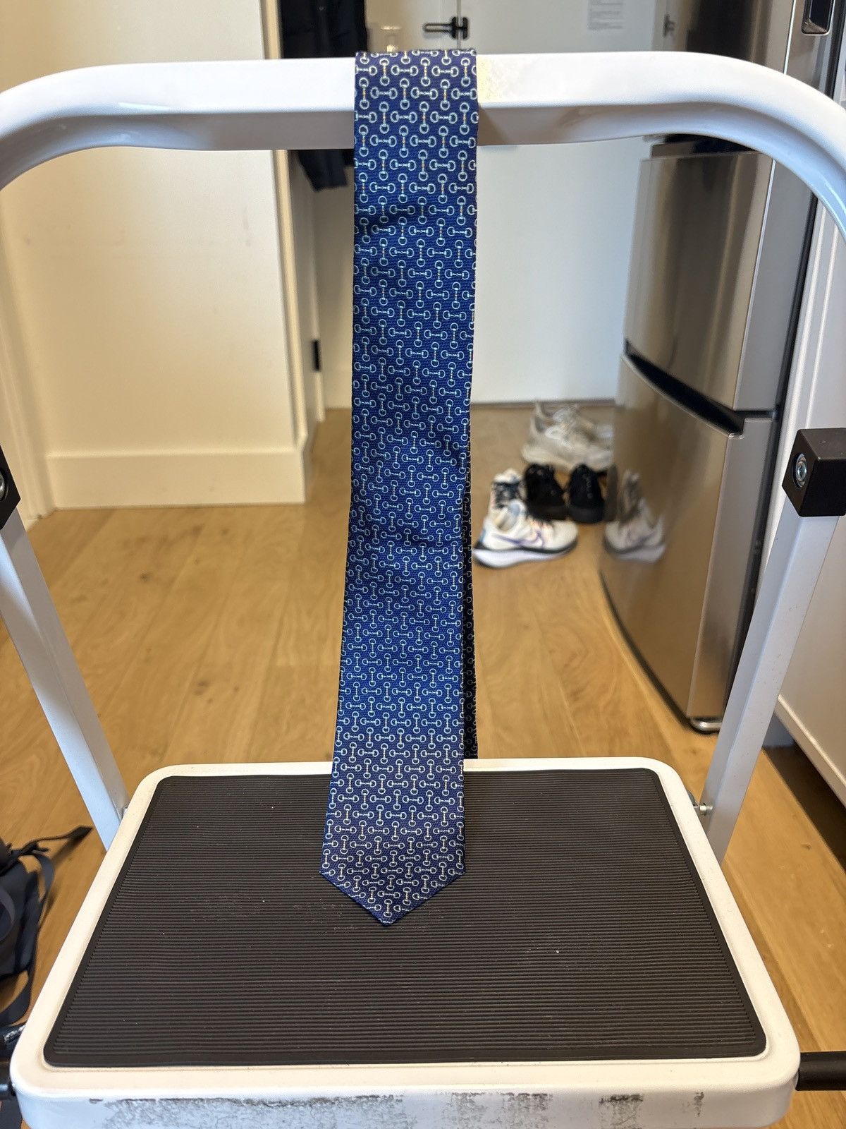 Gucci Blue Gucci tie with horsebit logos Size ONE SIZE - 4 Thumbnail