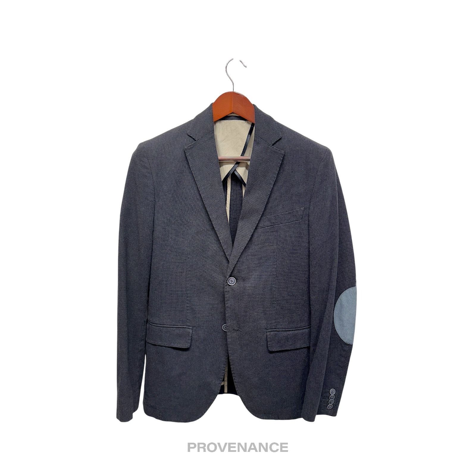 Manuel Ritz 🔴 Manuel Ritz Blazer Jacket Coat - Navy Blue Twill 38 48 R Size US M / EU 48-50 / 2 - 1 Thumbnail