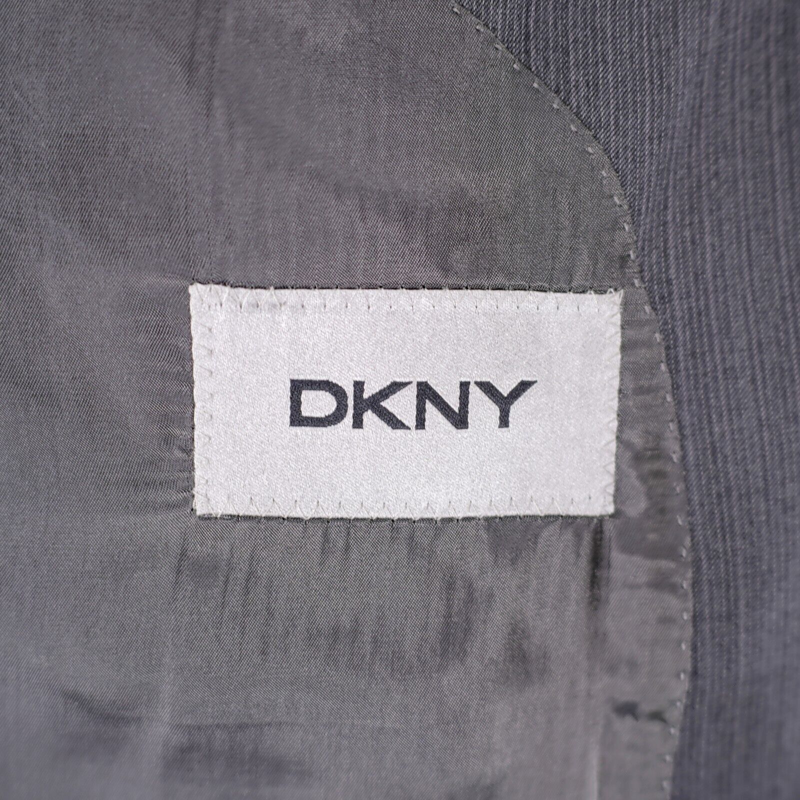 DKNY Dkny 2 Wool Gray Striped 2 Button Piece Suit 40R Or Slim 42R Size 40R - 12 Thumbnail