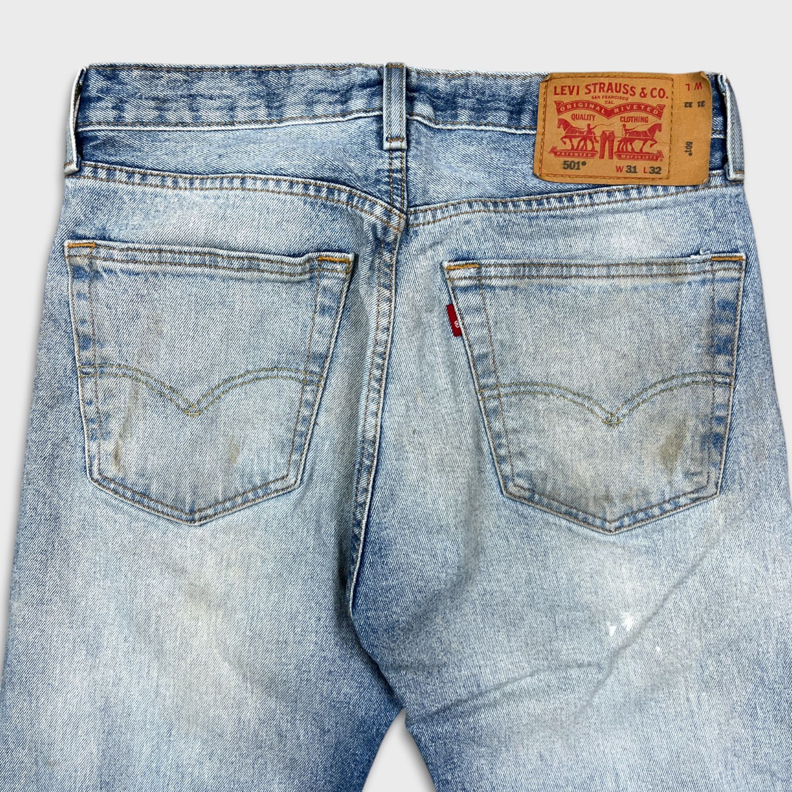 Levi's × Vintage Levi's 501 Jeans 31x32 Original Straight Distress Denim Pant Size US 31 - 7 Thumbnail