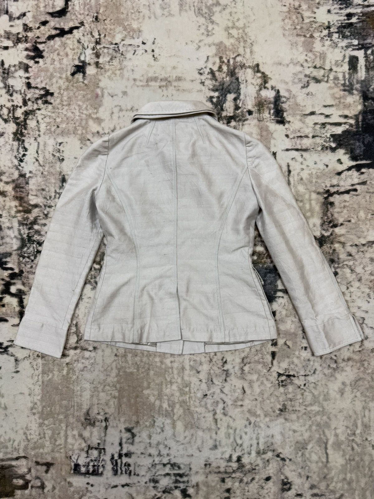 Dolce & Gabbana Dolce & Gabbana Women’s Career Double Colar Linen Blazer Size XS / US 0-2 / IT 36-38 - 11 Thumbnail