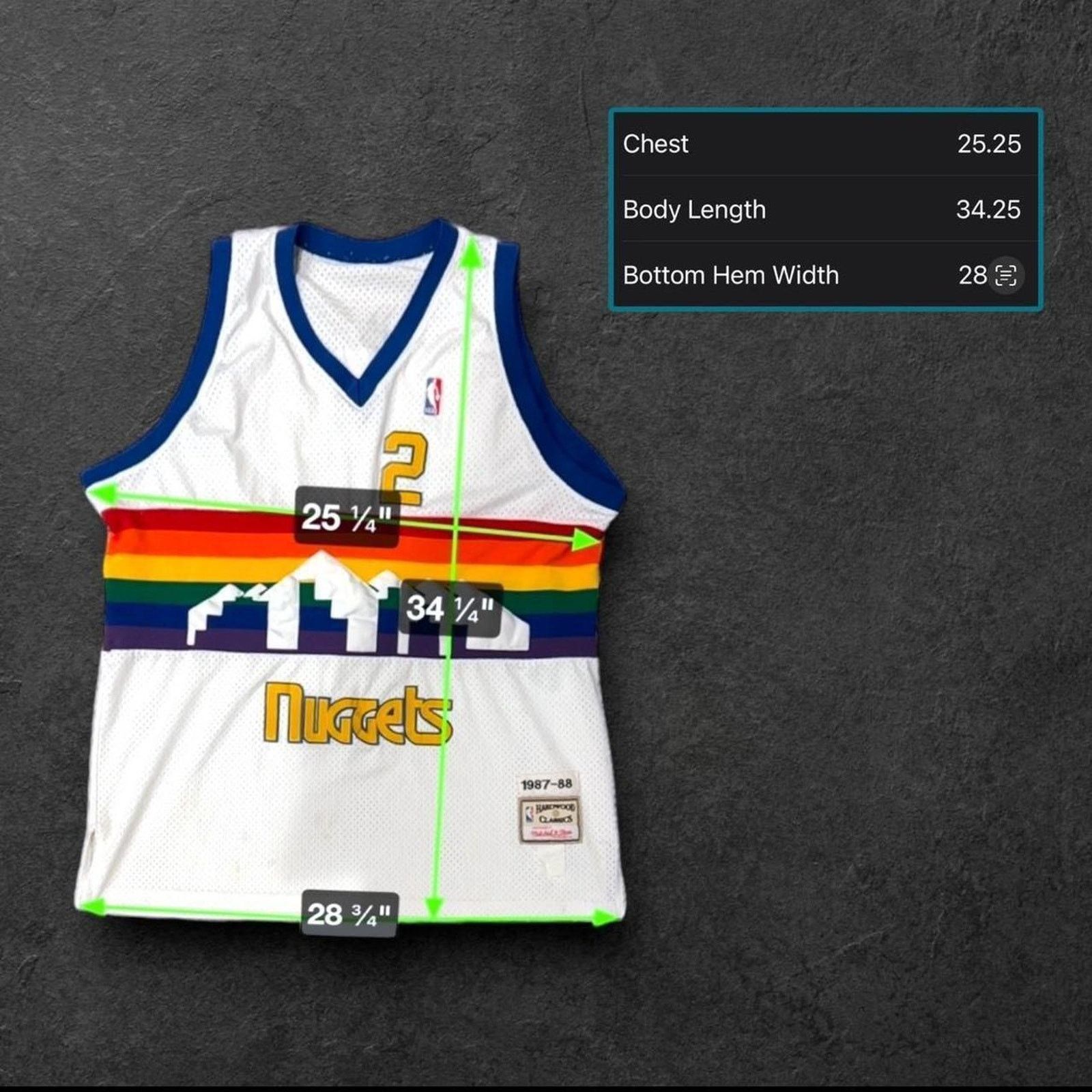 Mitchell & Ness Denver Nuggets 1987 Alex English NBA Mitchell & Ness Jersey Size US XL / EU 56 / 4 - 6 Thumbnail