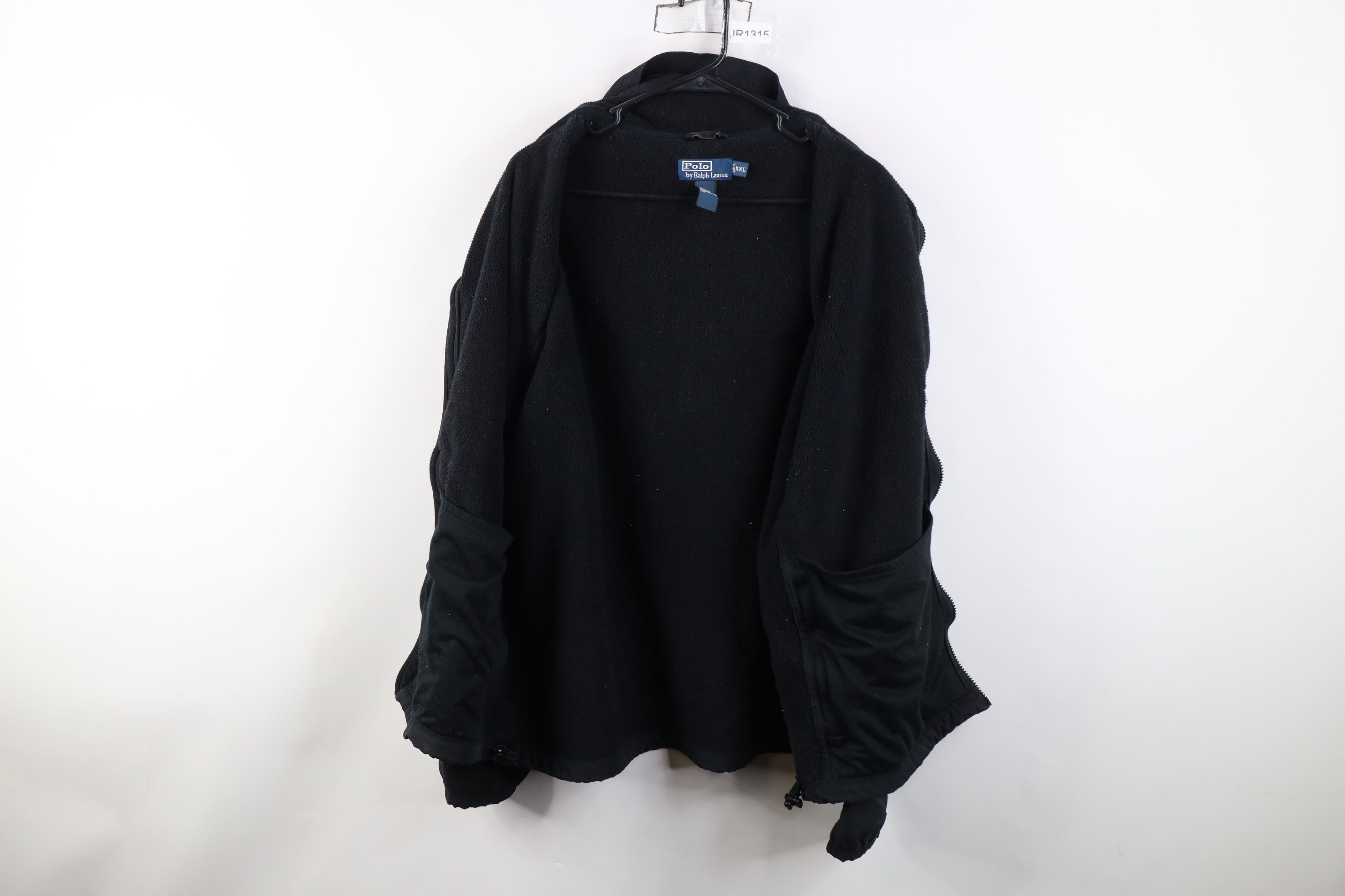 Ralph Lauren Vintage 90s Ralph Lauren Polartec Fleece Hooded Jacket Black Size US XXL / EU 58 / 5 - 12 Thumbnail