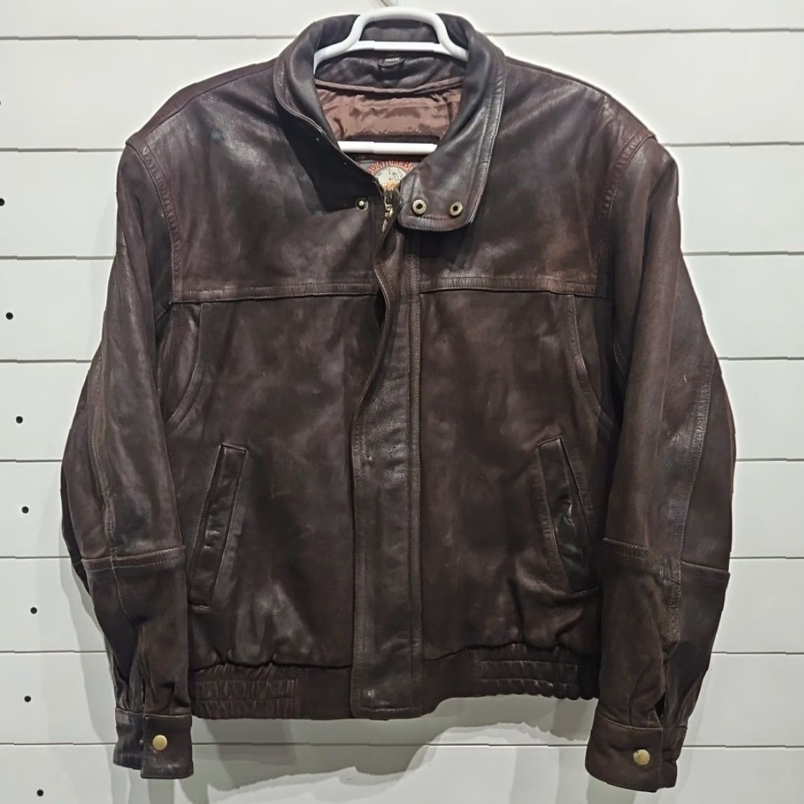 Vintage VINTAGE Adventure Bound Brown Suede Leather Jacket Coat Mens XL Western 90s Flight/Bomber Leather Bomber Jacket Mens XL Brown Zipper Size US XL / EU 56 / 4 - 2 Thumbnail
