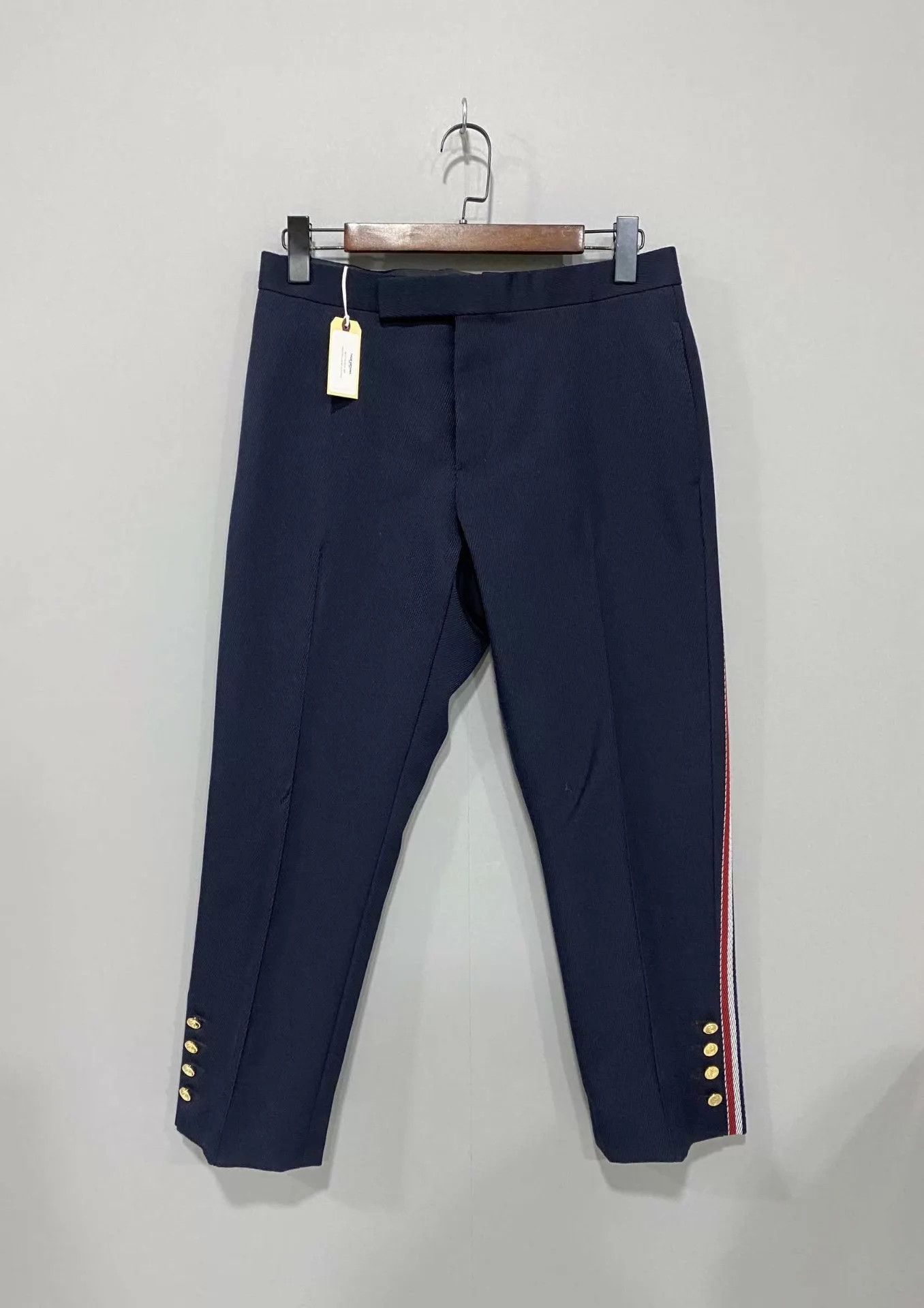 Thom Browne Thom Browne new gold button stripe 1 pants tags Size US 29 - 1 Thumbnail