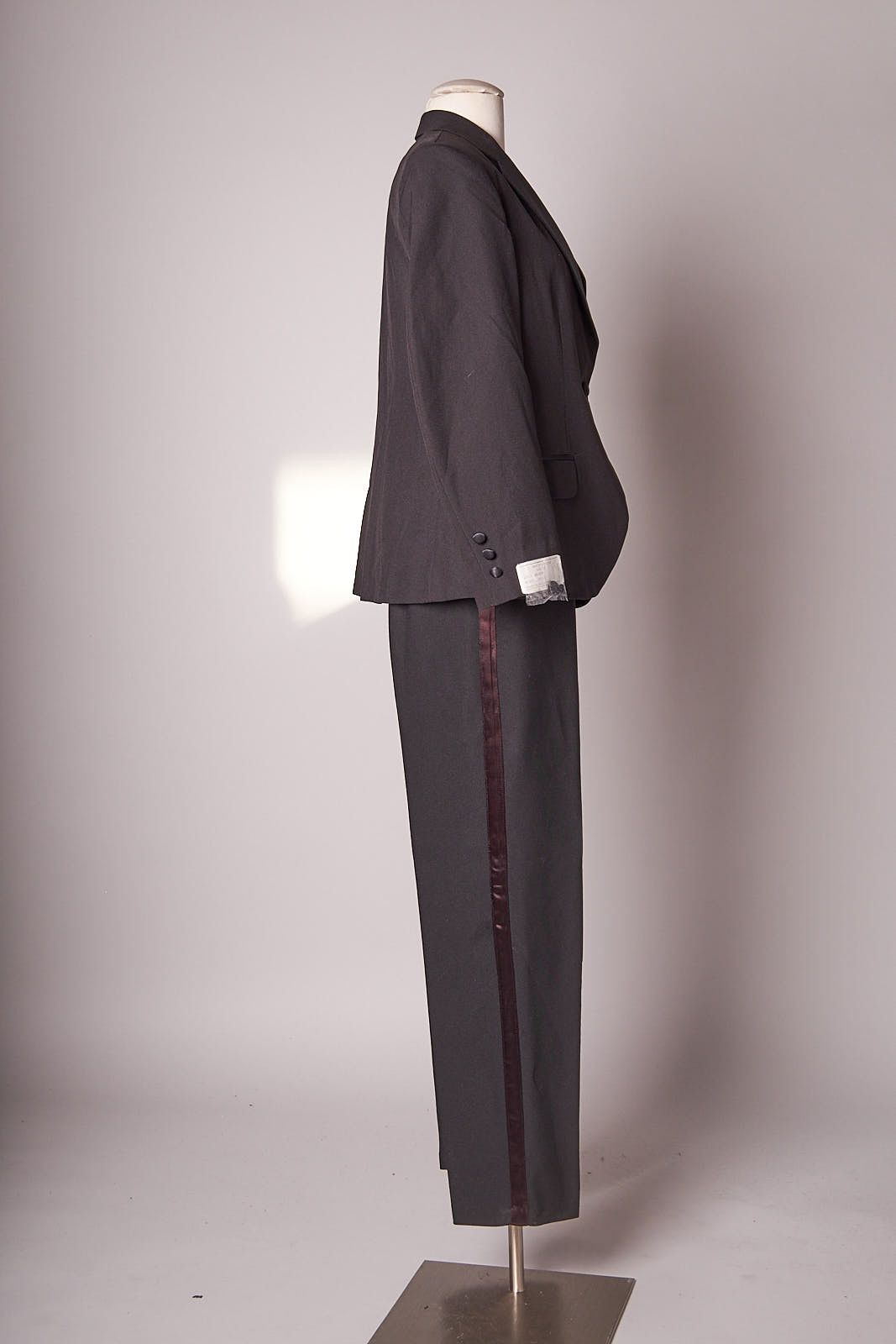 Vintage 1980s Formal Black Tuxedo Suit Size 34S - 4 Thumbnail
