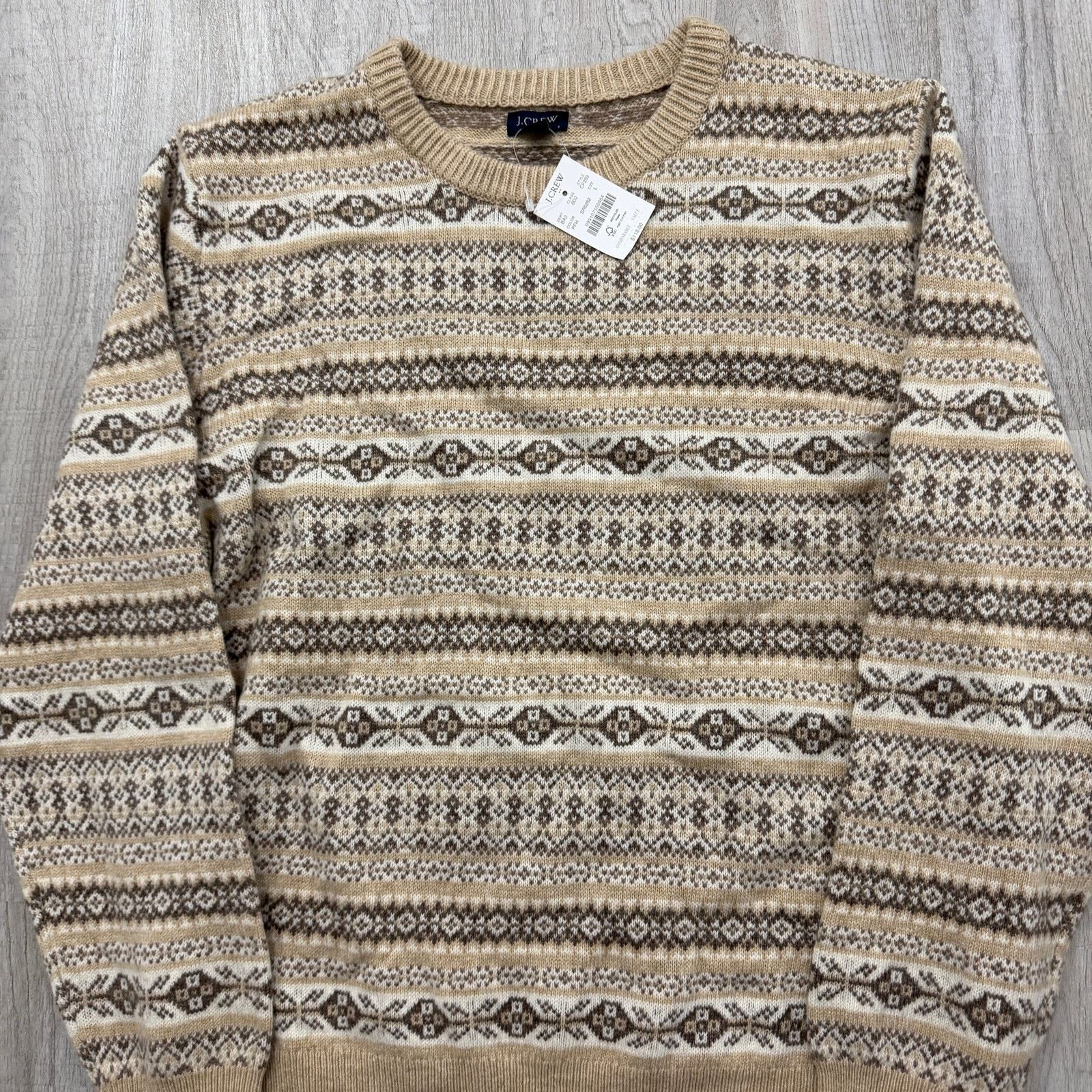 J.Crew J Crew Supersoft Lambswool Fair Isle Sweater Men's Large NEW Size US L / EU 52-54 / 3 - 2 Thumbnail