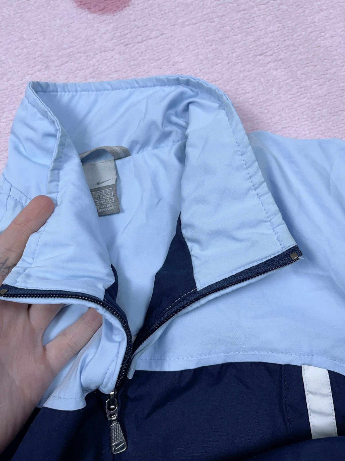 Nike × Vintage ➕ y2k vintage Nike baby blue light jacket essential Size US S / EU 44-46 / 1 - 6 Thumbnail