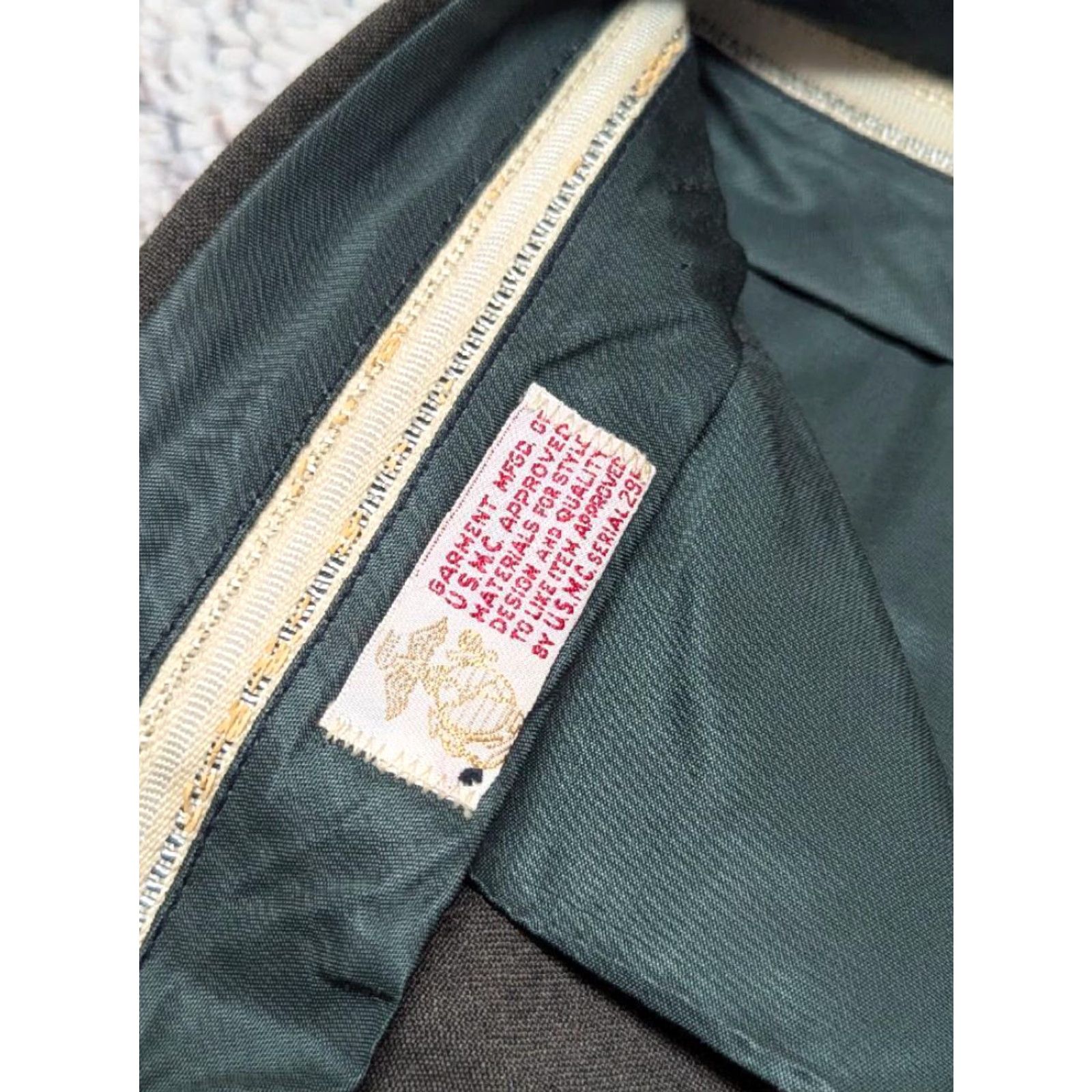 Vintage VINTAGE USMC Wool Pants 32x34 Green Military Mens Pants 1970s Vietnam US Army Size US 32 / EU 48 - 6 Thumbnail
