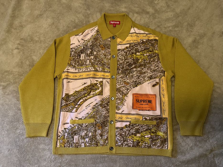 Supreme FW23 - SILK MAP CARDIGAN | Grailed