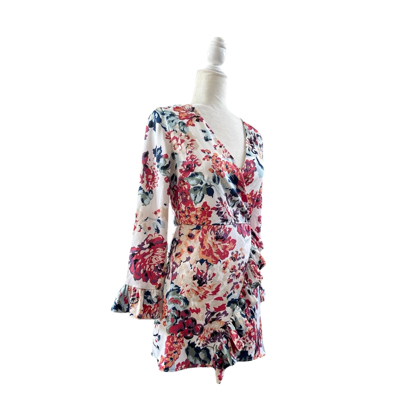 Other Pomelo Women’s Floral Wrap Front Romper Dress Small Size S / US 4 / IT 40 - 5 Thumbnail