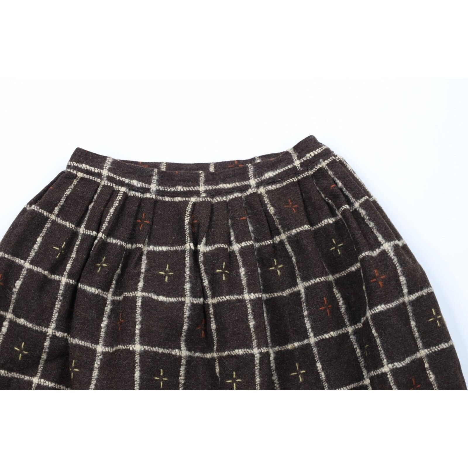 Vintage Vintage 50s 60s Mid Century Modern MCM Tweed Skirt Size 24" / US 00 / IT 34 - 2 Thumbnail