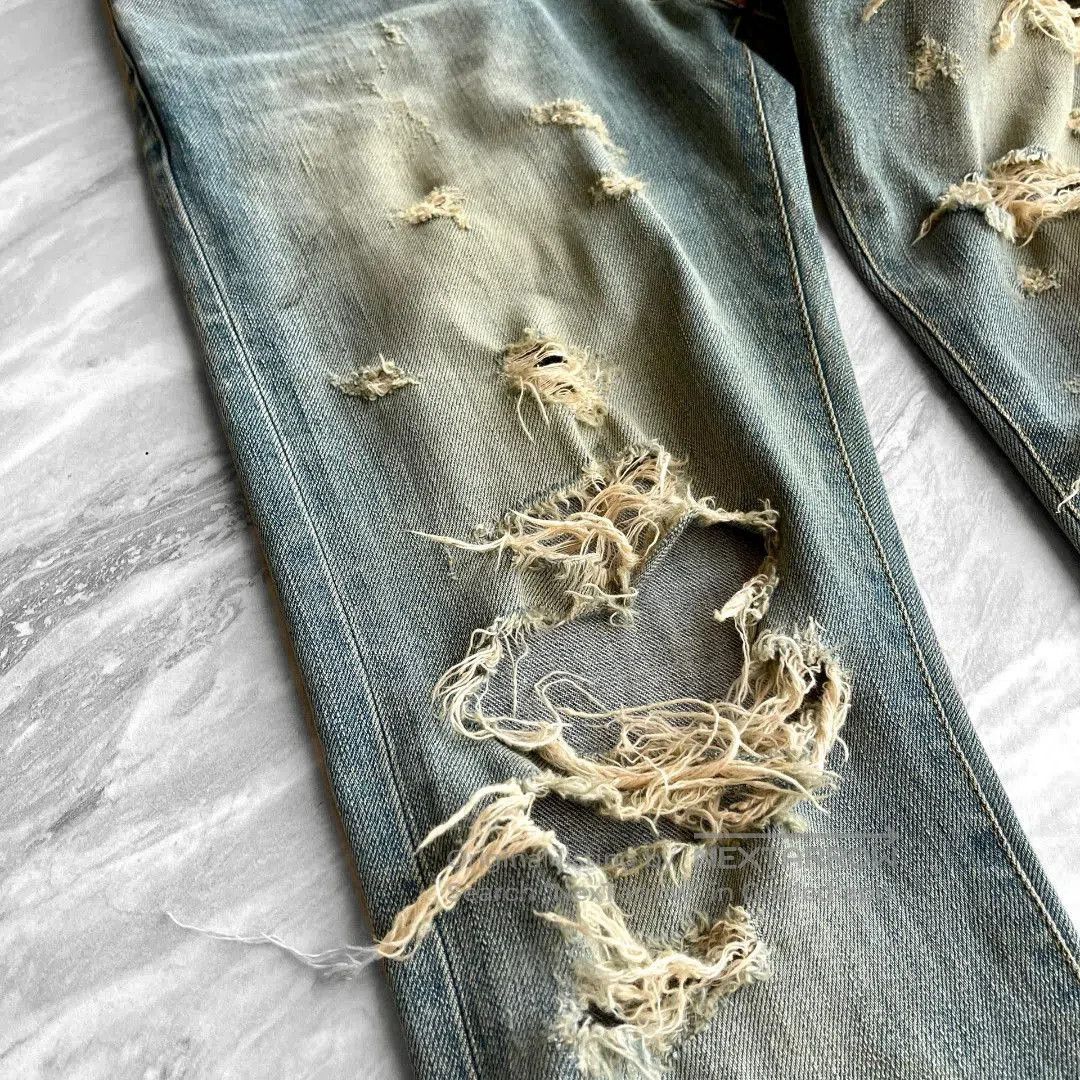 Saint Laurent Paris SAINT LAURENT Distressed Blue Jeans. Size US 30 / EU 46 - 3 Thumbnail