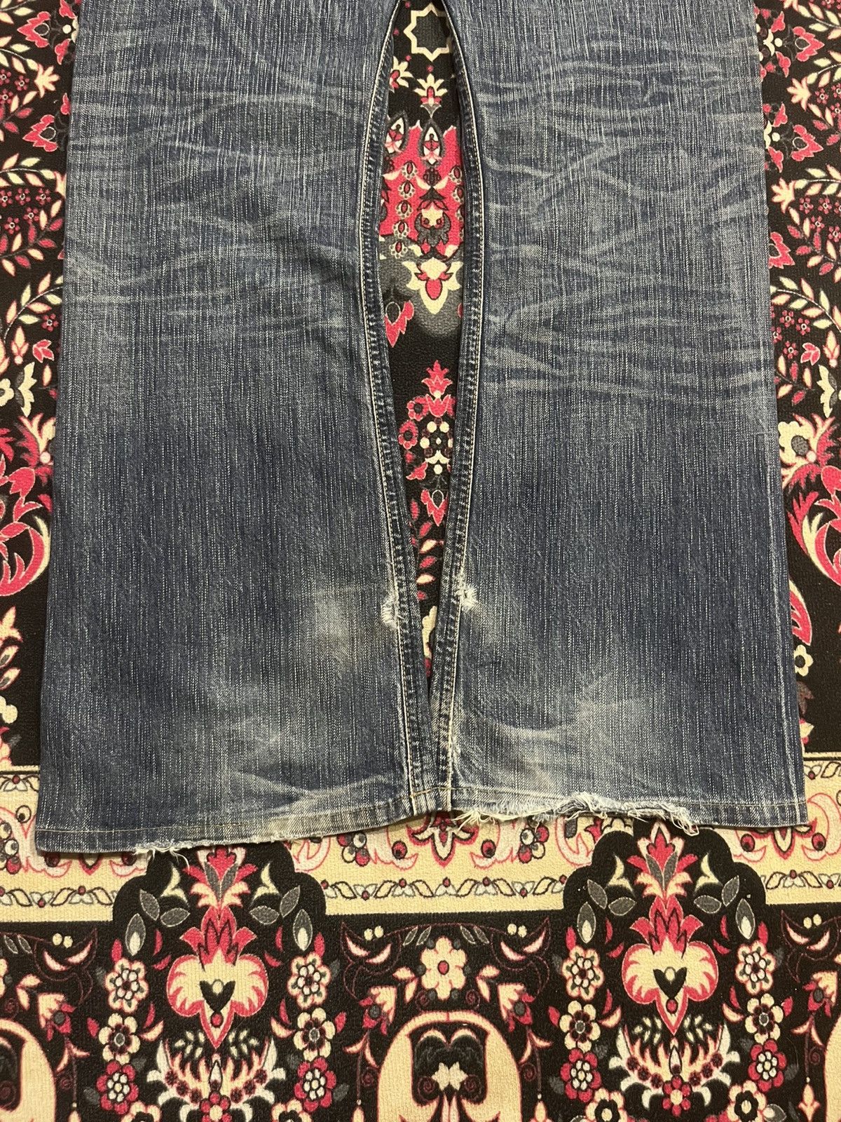 Tornado Mart ⚡️Flare⚡️Vintage Edwin Blue Trip Whiskering Blue Washed Jeans Size US 30 / EU 46 - 11 Thumbnail