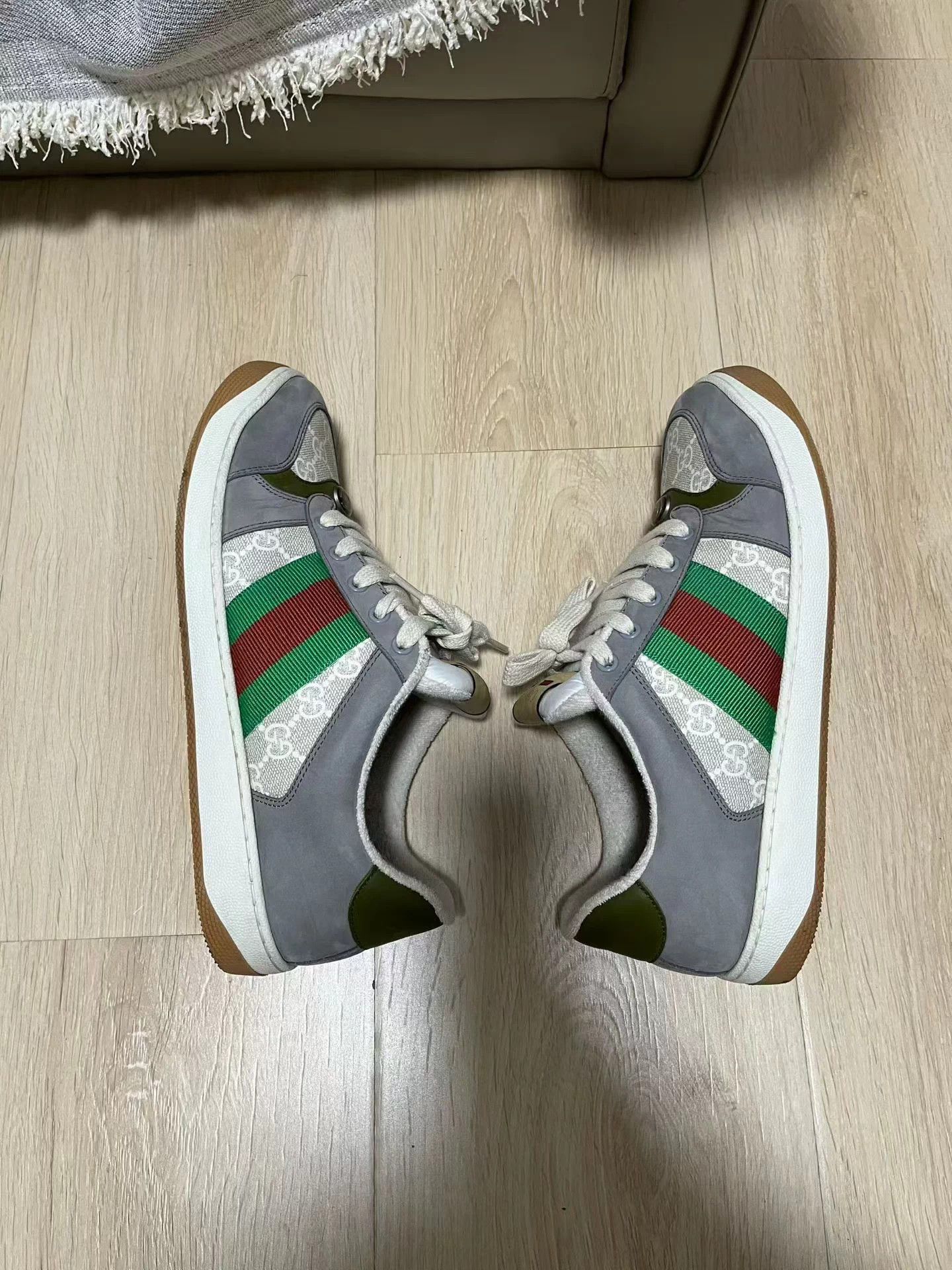 Gucci Gucci Rhyton 'Dirty' Sneaker Gray Green 8.5 US Original Box Size US 8.5 / EU 41-42 - 4 Thumbnail