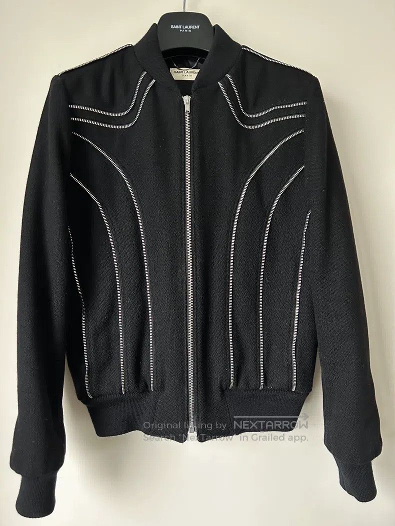 Saint Laurent Paris Saint Laurent Paris Wool Multi-Zipper Jacket Size US S / EU 44-46 / 1 - 1 Thumbnail