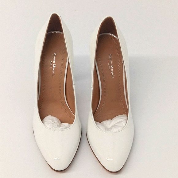 Maison Margiela Maison Margiela White Patent Leather Court Pumps -EU40 Size US 10 / IT 40 - 3 Thumbnail