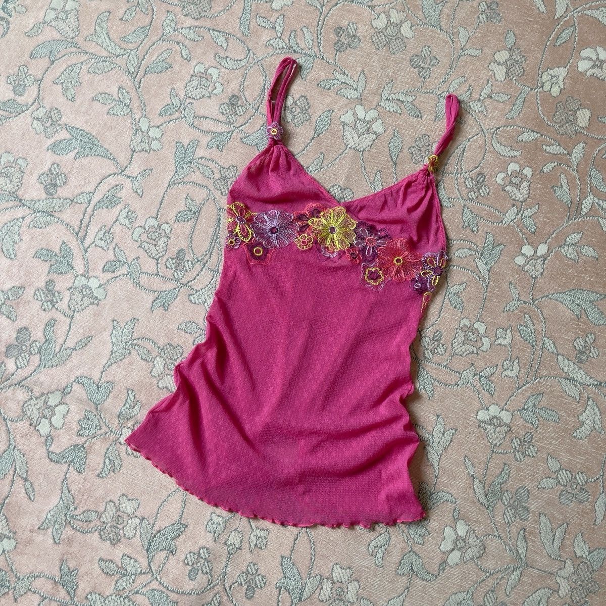 Victoria's Secret Victoria’s Secret Pink Floral Mesh Slip Dress (XS–S) Size S / US 4 / IT 40 - 7 Thumbnail