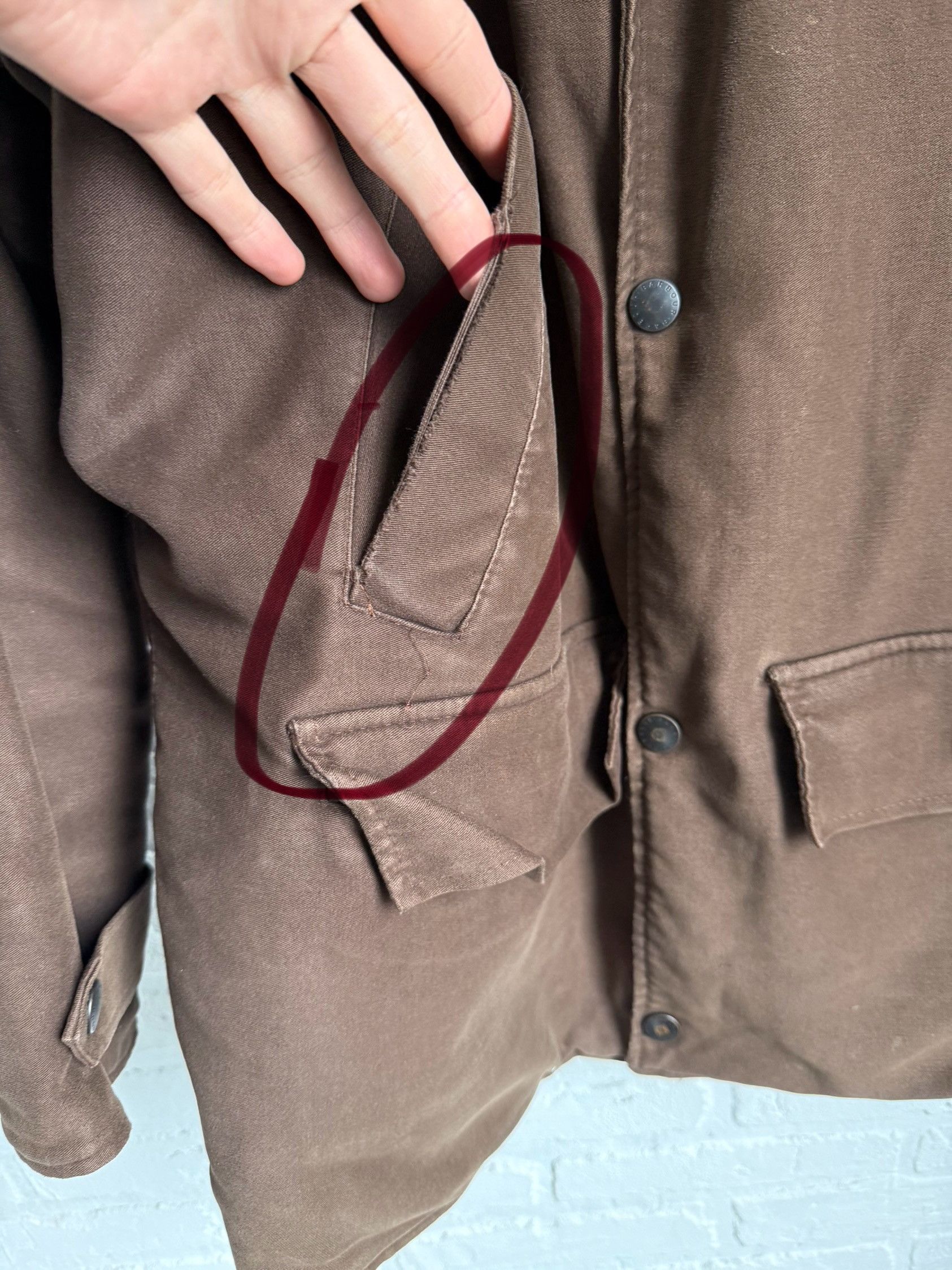 Barbour Vintage Barbour A783 Moleskin Jacket Brown Leather Collar Size US L / EU 52-54 / 3 - 14 Thumbnail