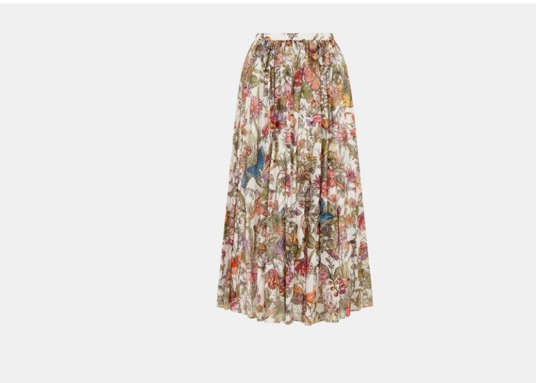 Dior o1w1db10325 411J33 Flared Midi Skirt in Multicolor Size 26" / US 2 / IT 38 - 1 Thumbnail
