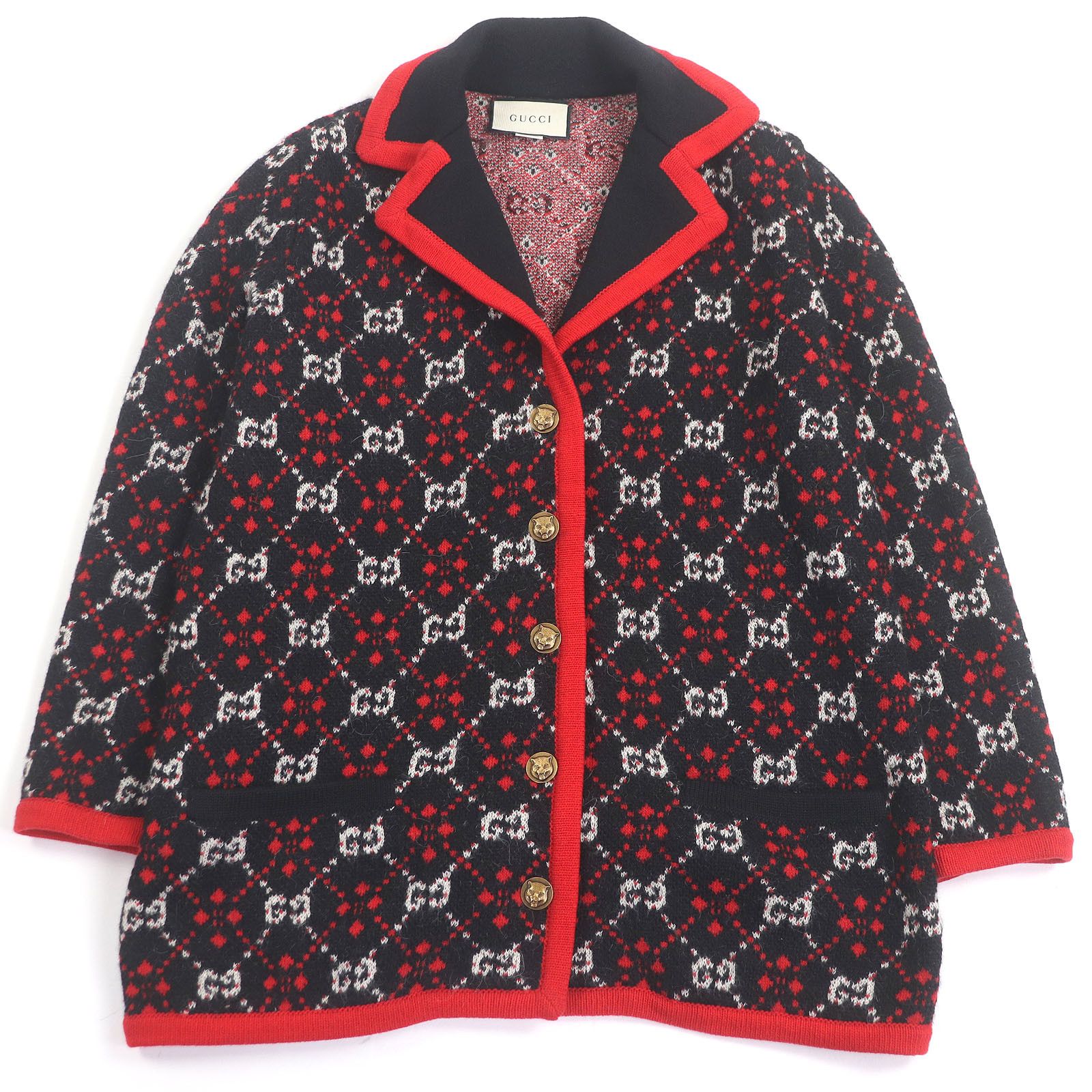 Gucci Gucci Gucci GG jacquard cardigan Cotton Tops DUTY FREE for USA Size ONE SIZE - 1 Thumbnail