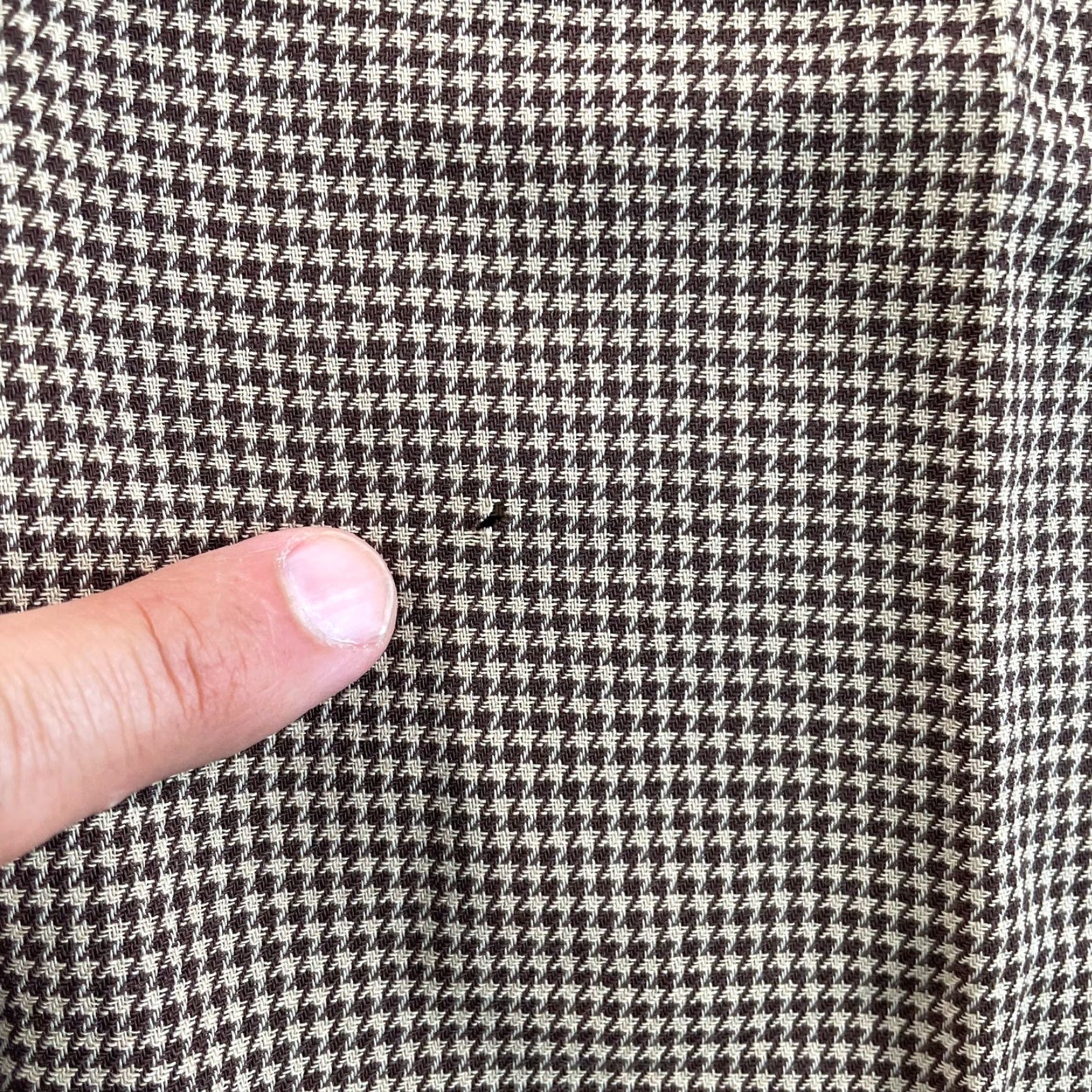 Polo Ralph Lauren VINTAGE Polo Ralph Lauren Dress Pants Men's 36x33 Brown Wool Mohair Houndstooth Pleated Cuffed With Suspender Buttons Size US M / EU 48-50 / 2 - 6 Thumbnail