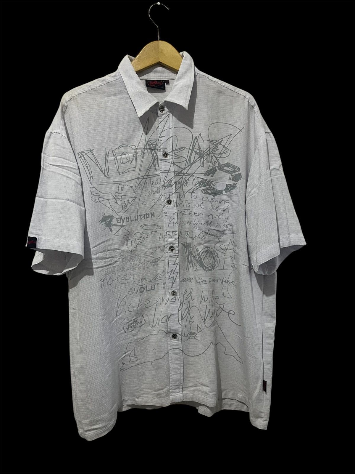 No Fear Vintage No Fear Allover Sketch Print Shirt Gorpcore Y2K Size US XXL / EU 58 / 5 - 1 Thumbnail