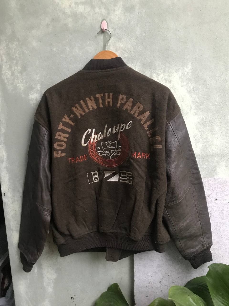 Japanese Brand Men's Bat-su Leather Varcity Jacket Size US L / EU 52-54 / 3 - 1 Thumbnail