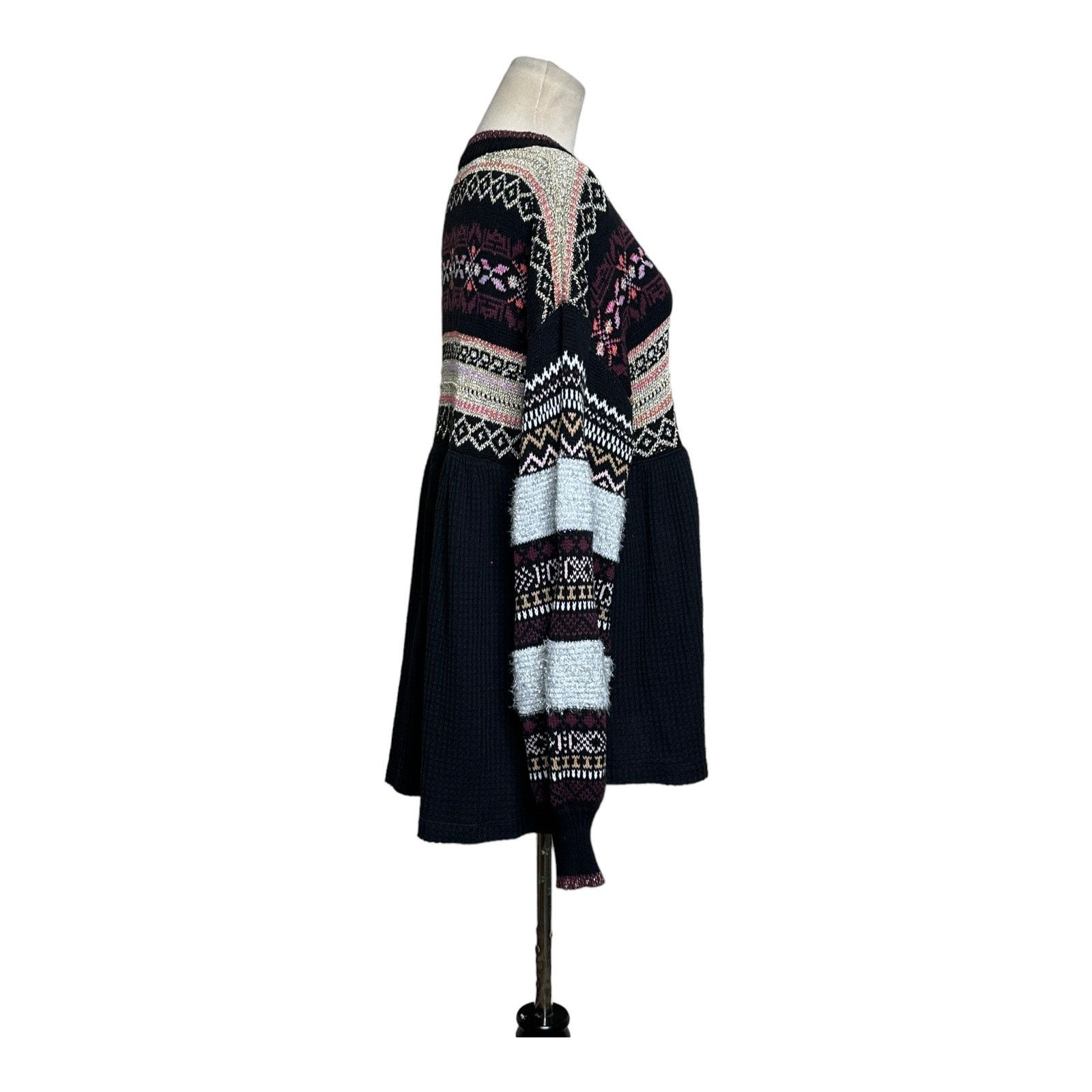 Free People Free People Black Cozzy Cottage Sweater Size Small Size S / US 4 / IT 40 - 10 Thumbnail